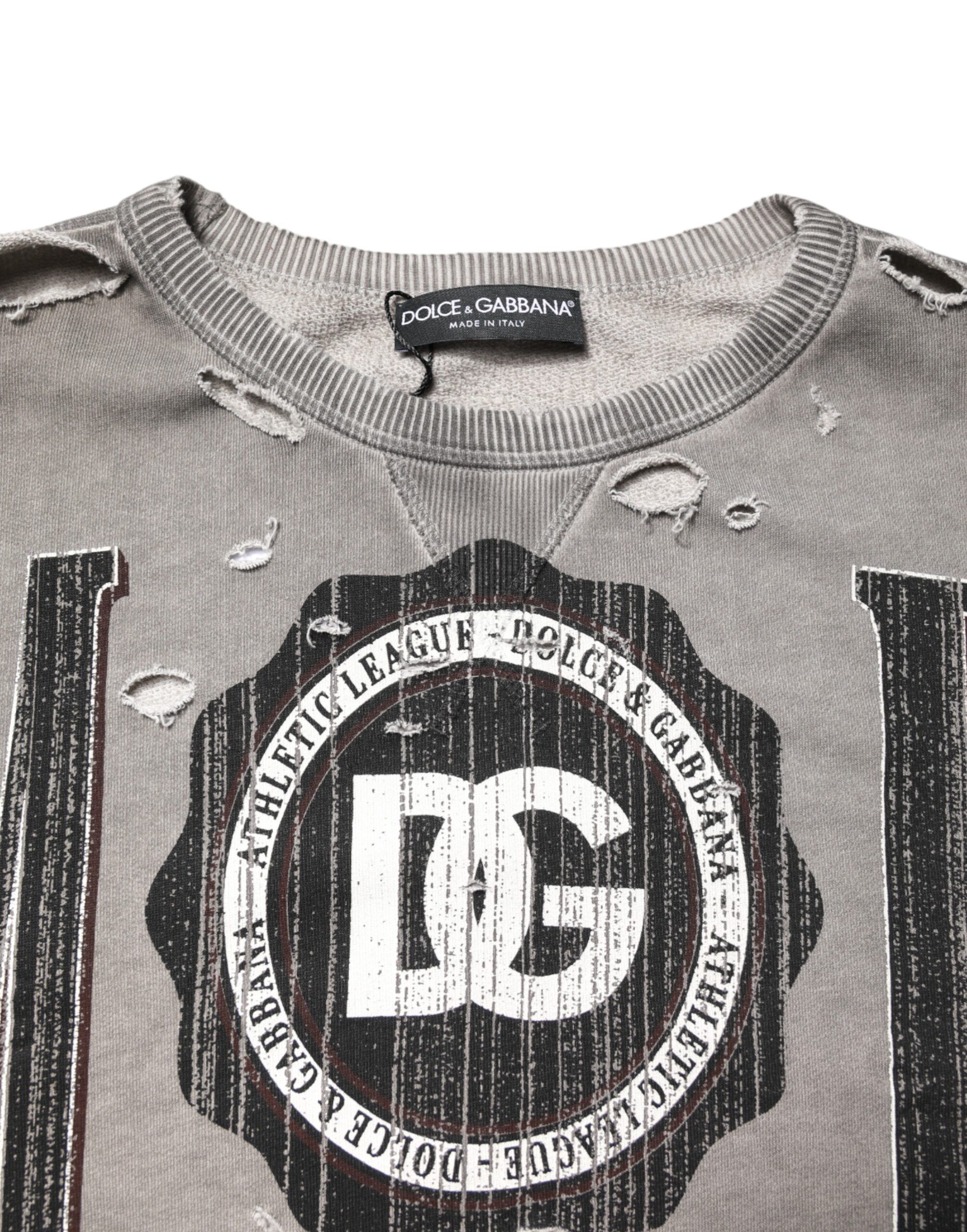 Logo Print Crew Neck Pullover Men's Sweater - Dolce & Gabbana - Modalova