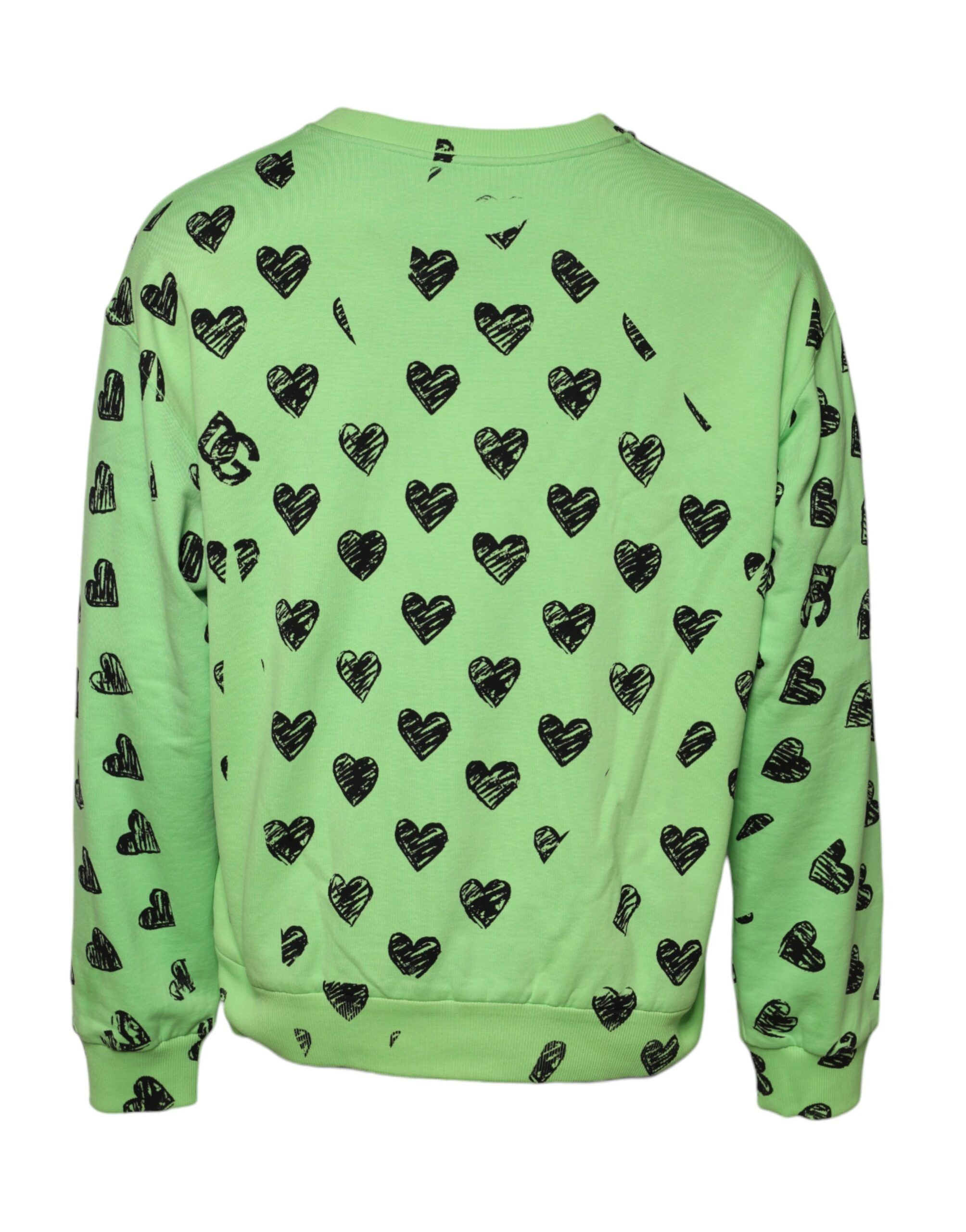 Heart Print Crew Neck Pullover Men's Sweater (Pre-Owned) - Dolce & Gabbana - Modalova