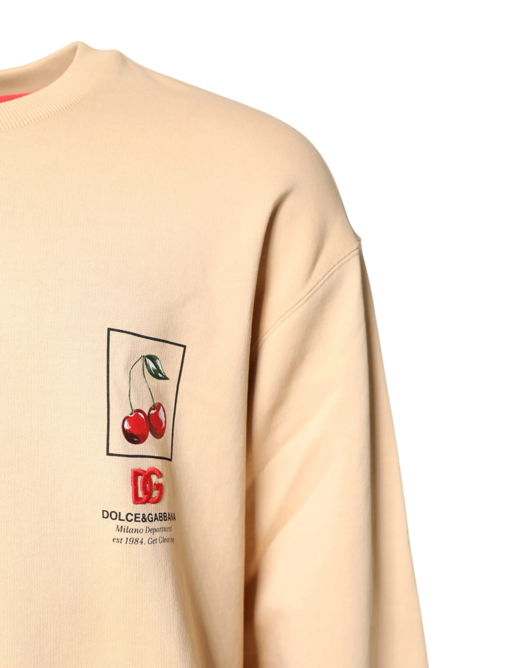 Cherry Print Crew Neck Pullover Men's Sweater - Dolce & Gabbana - Modalova