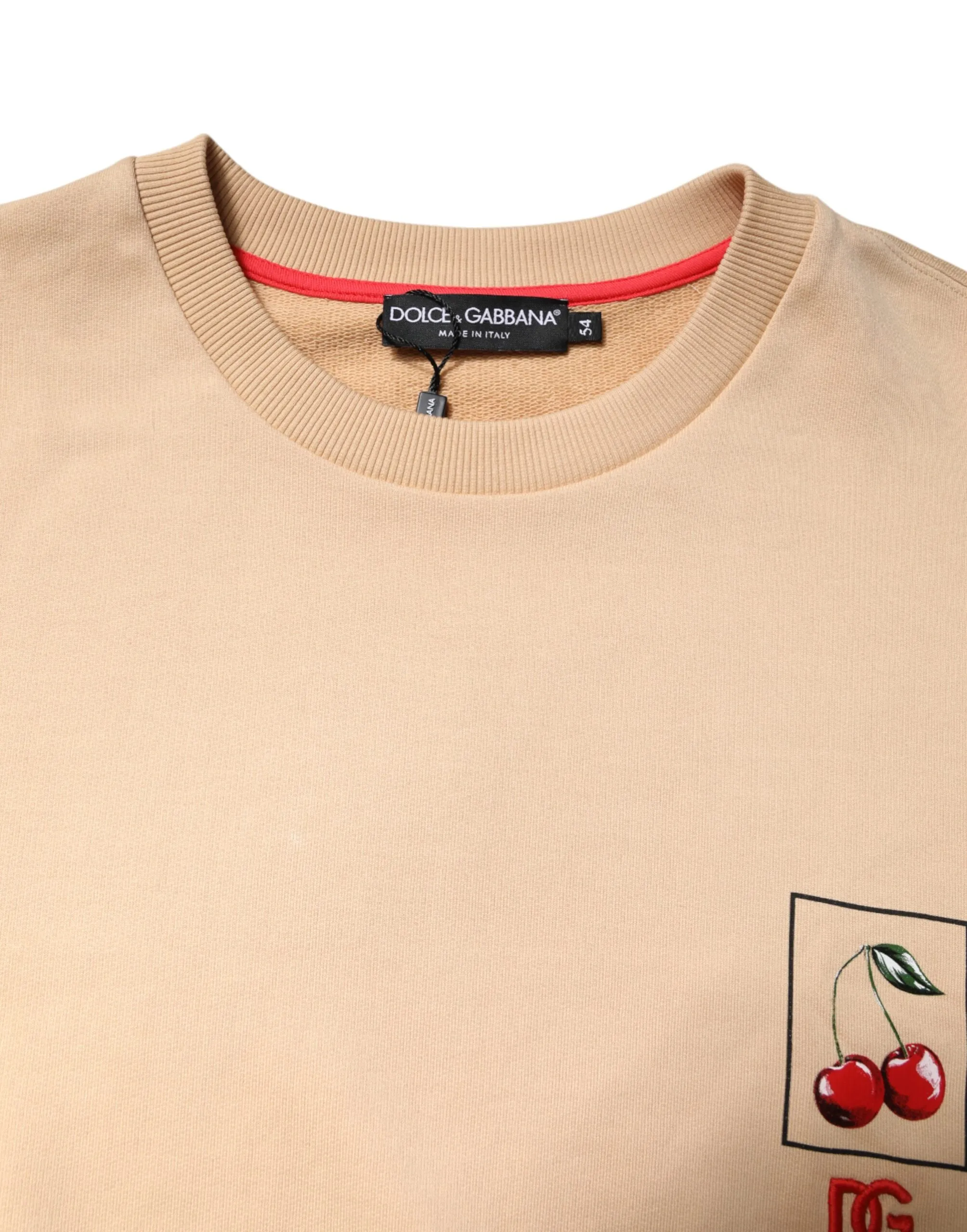 Cherry Print Crew Neck Pullover Men's Sweater - Dolce & Gabbana - Modalova