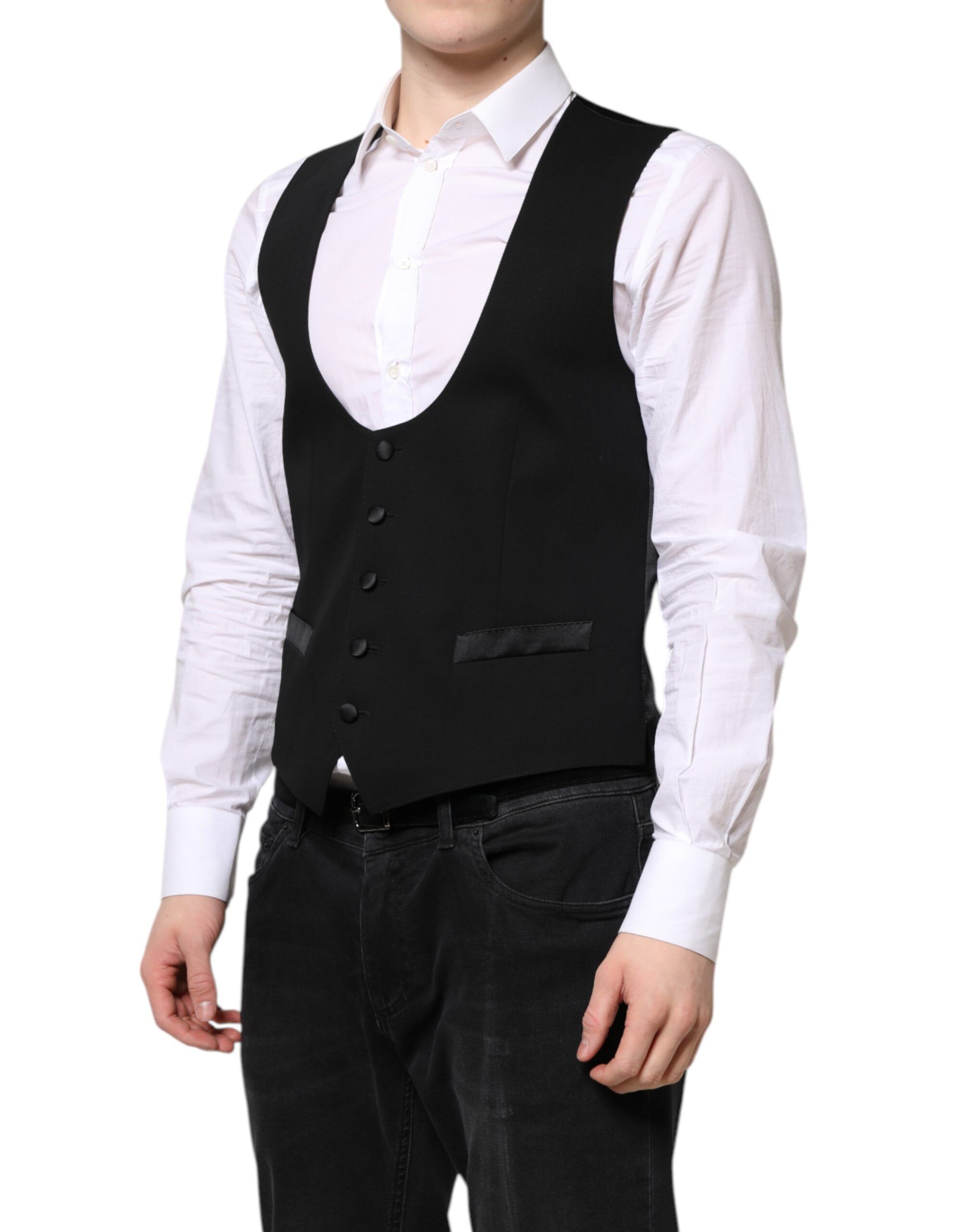 Wool Waistcoat Dress Formal Men's Vest - Dolce & Gabbana - Modalova