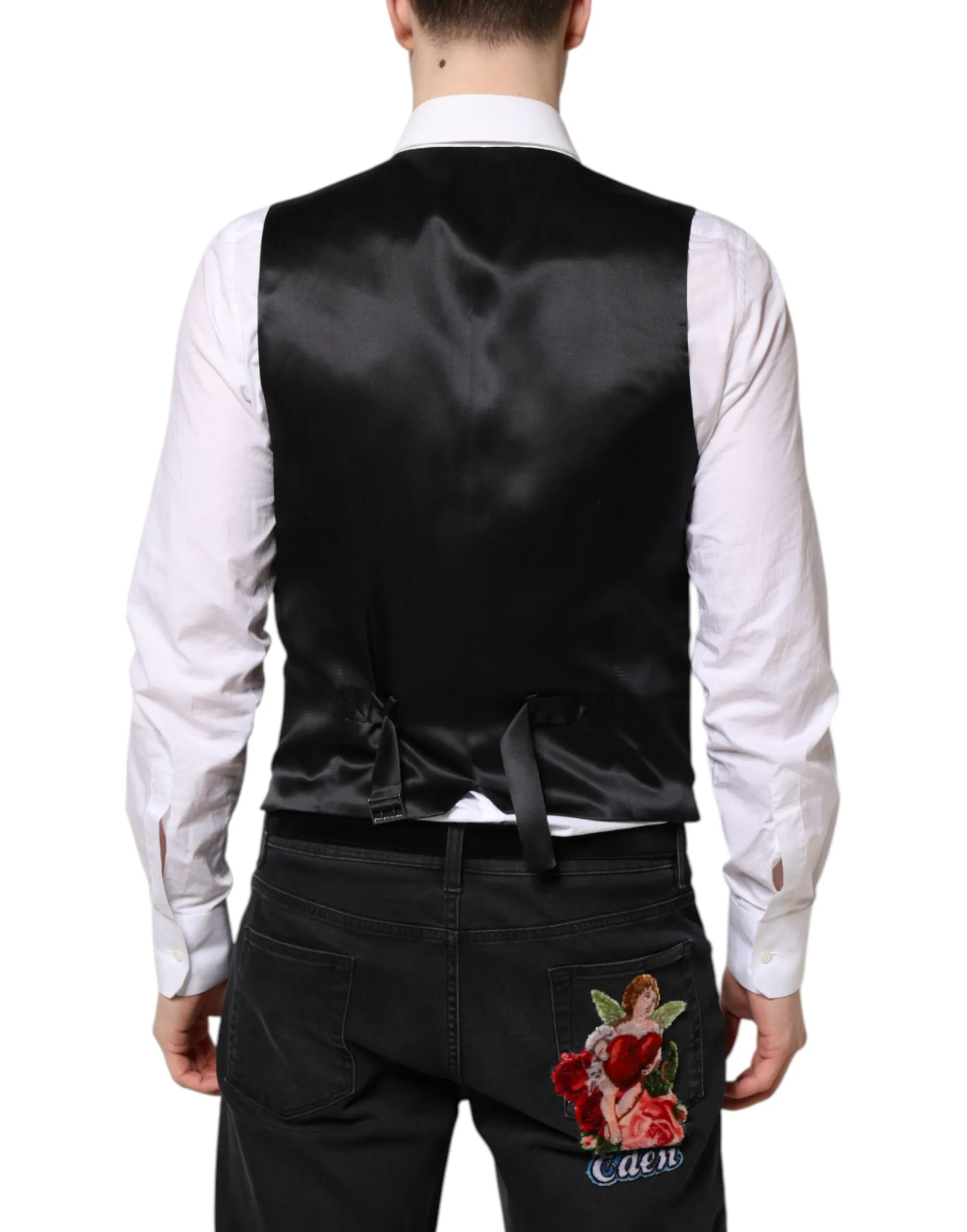 Wool Waistcoat Dress Formal Men's Vest - Dolce & Gabbana - Modalova
