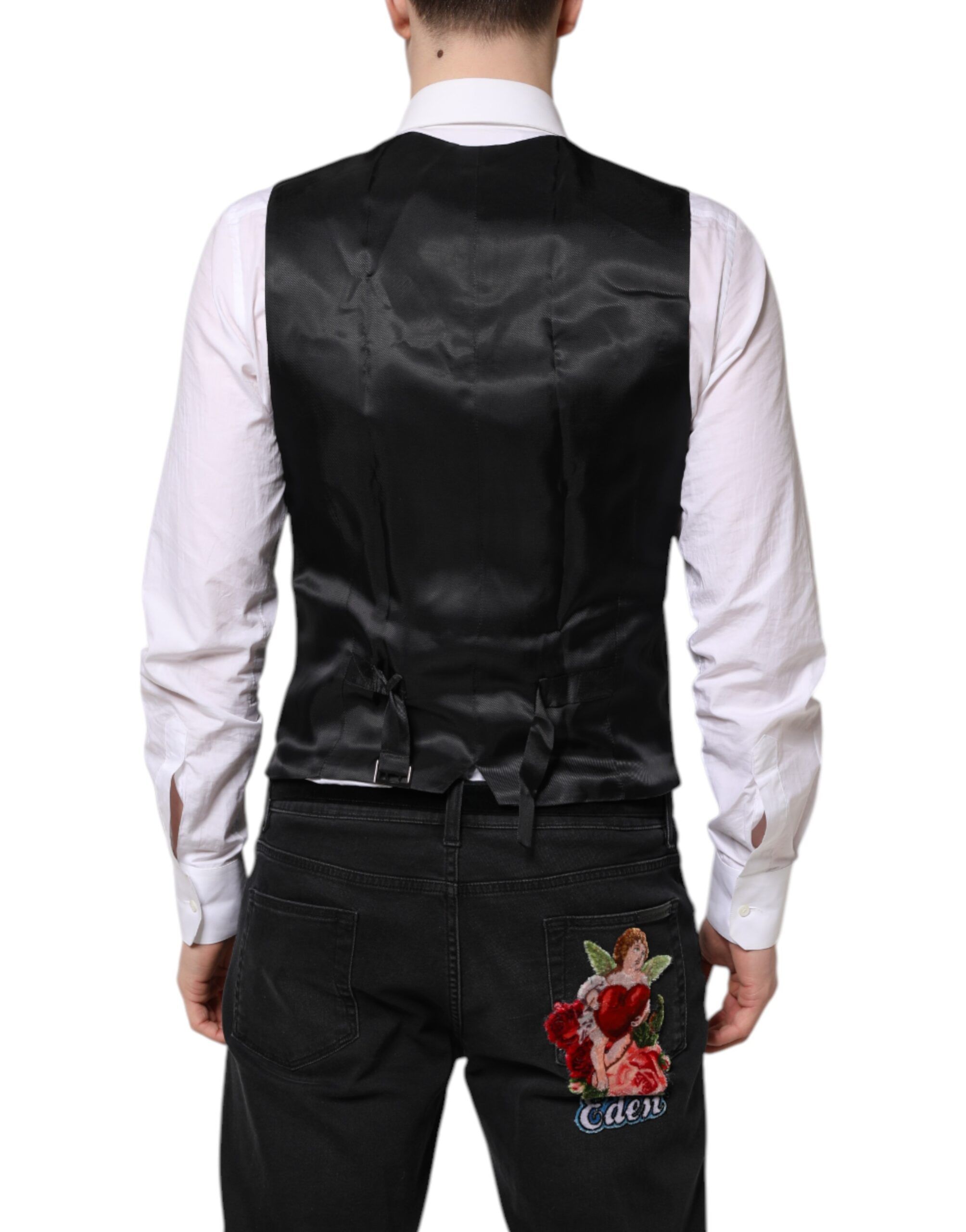 Wool Waistcoat Dress Formal Men's Vest - Dolce & Gabbana - Modalova
