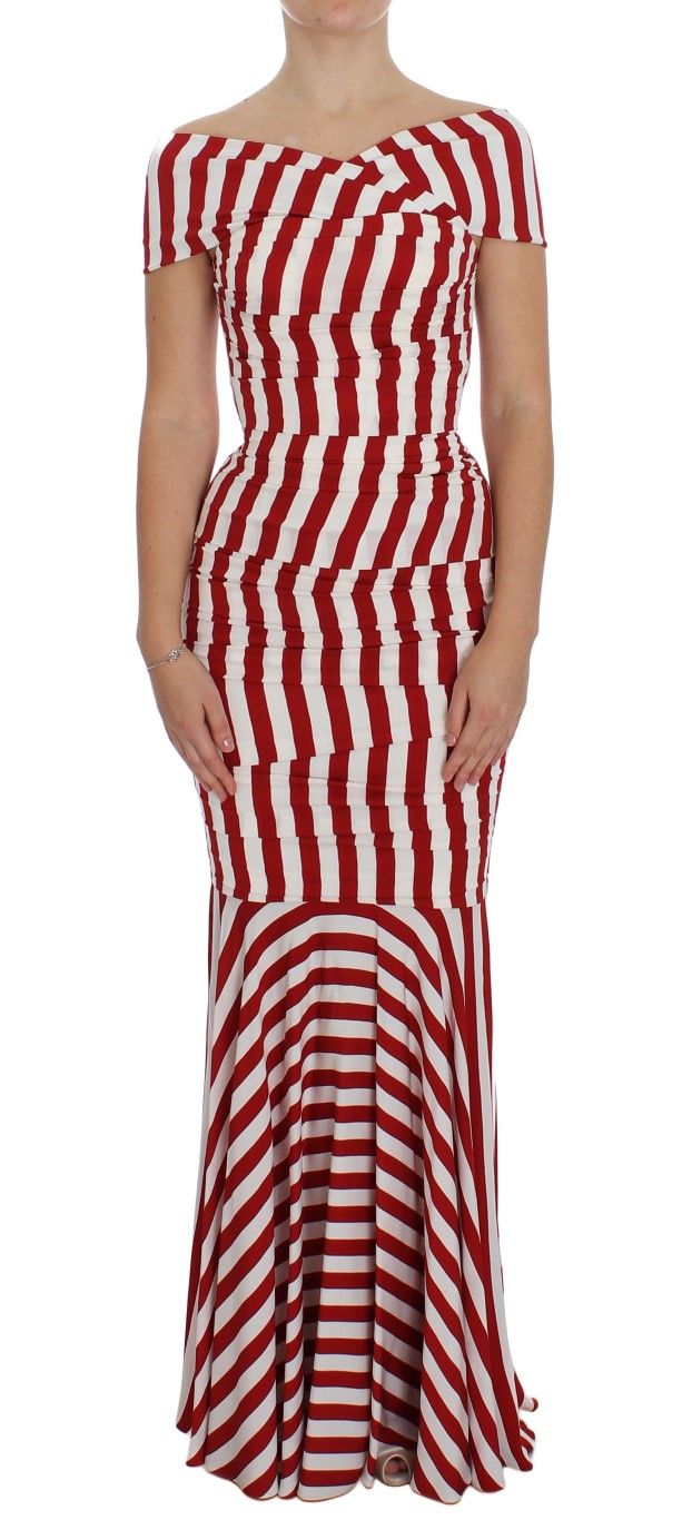 White Silk Stretch Women's Dress - Dolce & Gabbana - Modalova
