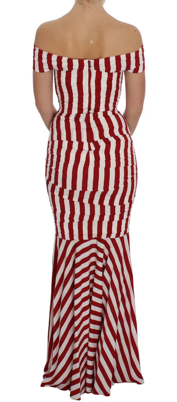 White Silk Stretch Women's Dress - Dolce & Gabbana - Modalova