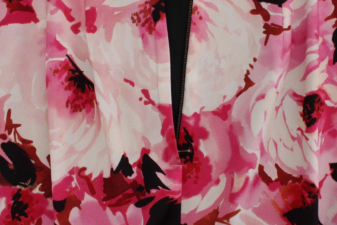 Pink Floral Print Long Maxi Sheath Women's Dress - Dolce & Gabbana - Modalova