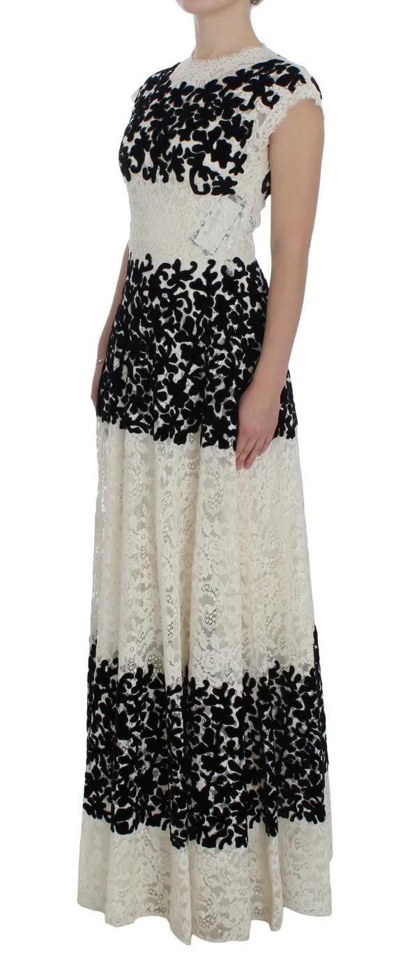 Floral Lace Ricamo Long Ball Maxi Women's Dress - Dolce & Gabbana - Modalova