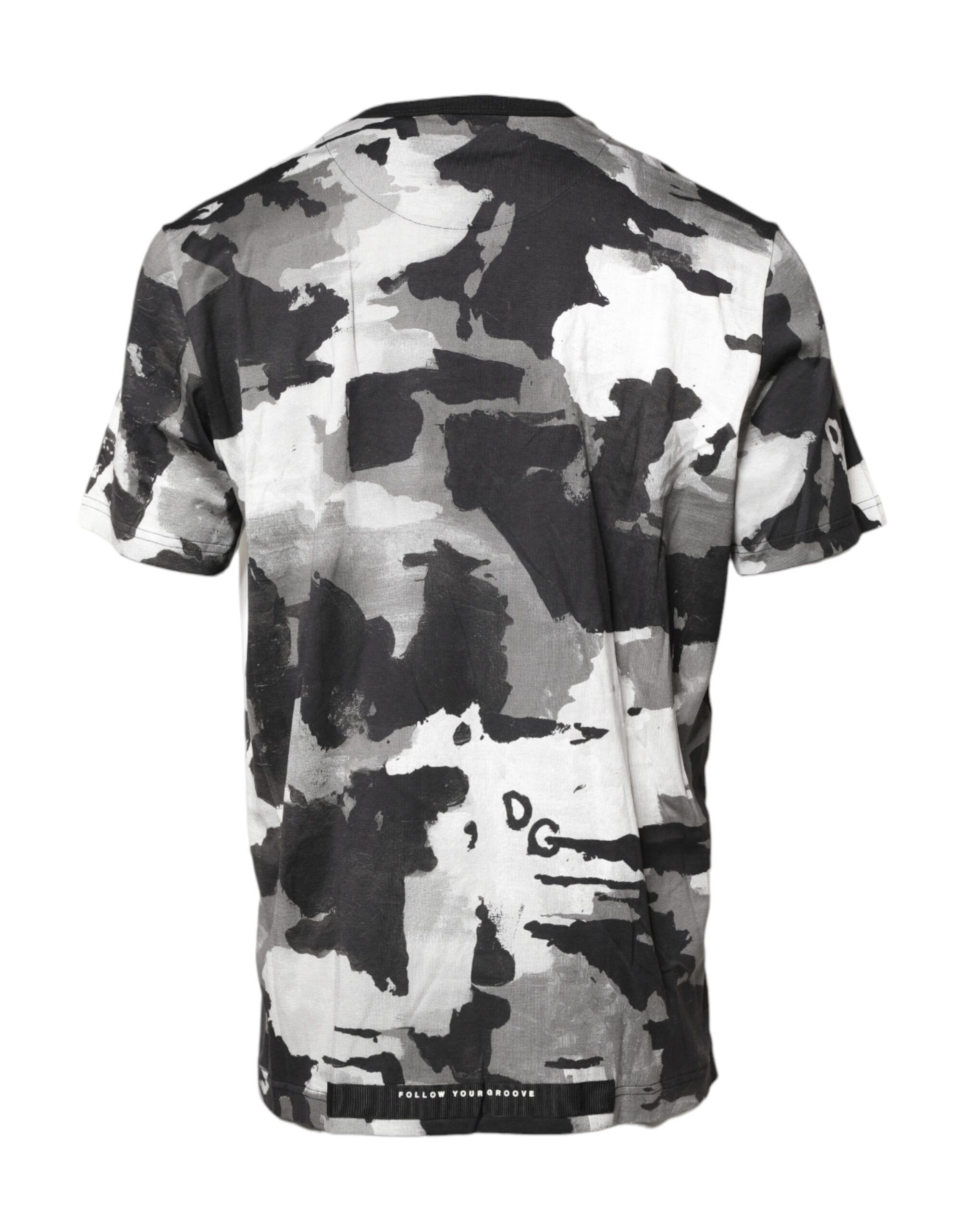 Camouflage Crew Neck Men's T-shirt - Dolce & Gabbana - Modalova