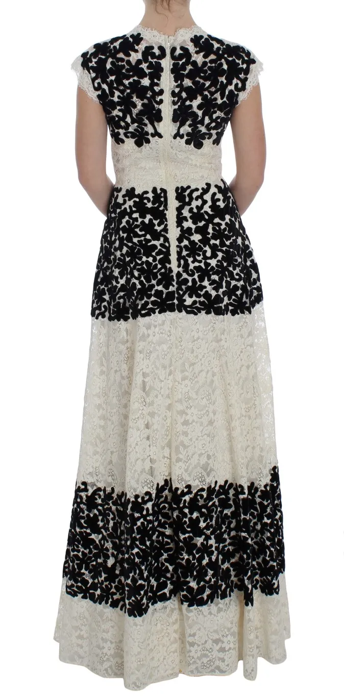 Floral Lace Ricamo Long Ball Maxi Women's Dress - Dolce & Gabbana - Modalova