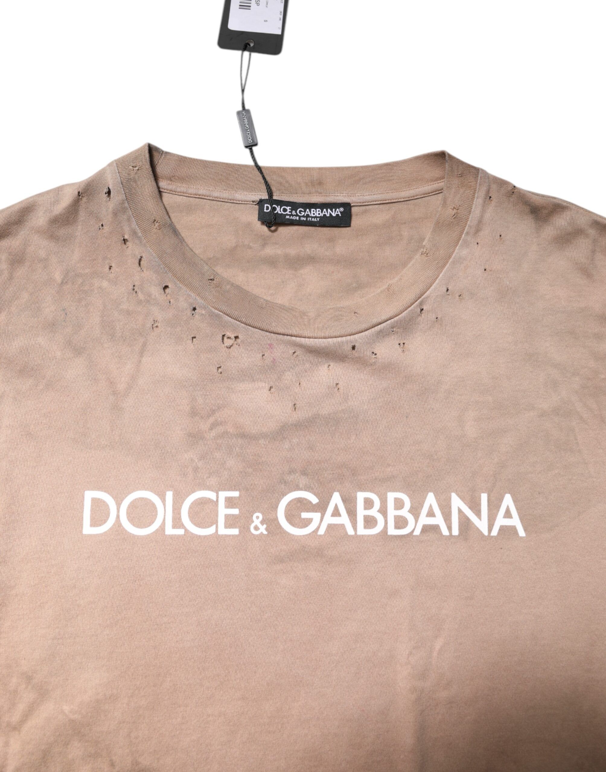 Tie Dye Logo Print Cropped Men's T-shirt (Pre-Owned) - Dolce & Gabbana - Modalova
