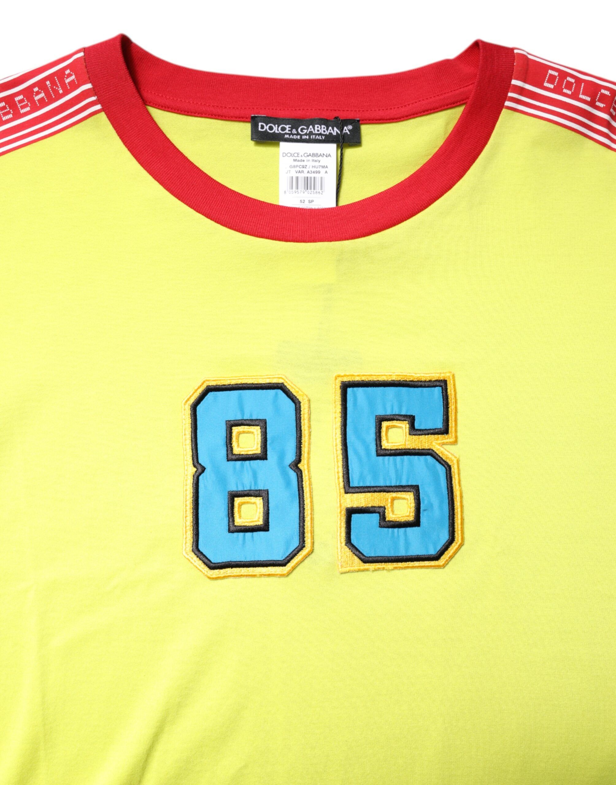Cotton 85 Patch Crew Neck Men's T-shirt - Dolce & Gabbana - Modalova