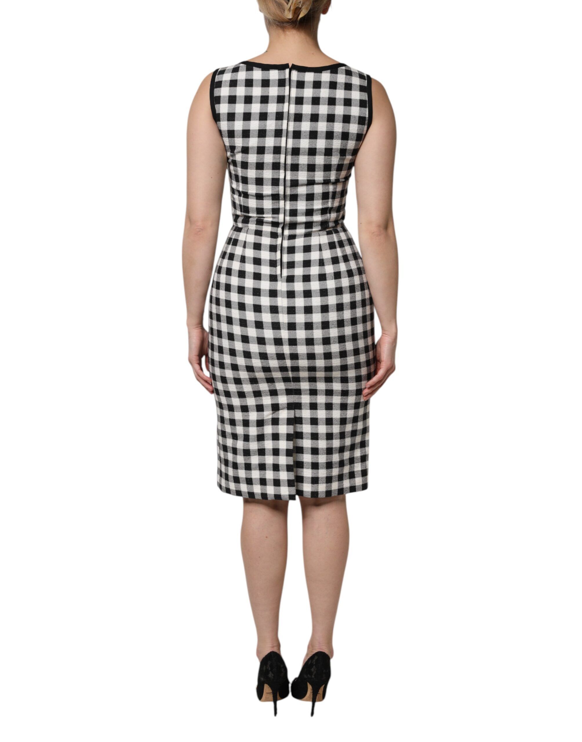 Checkered Sleeveless Sheath Women's Dress - Dolce & Gabbana - Modalova