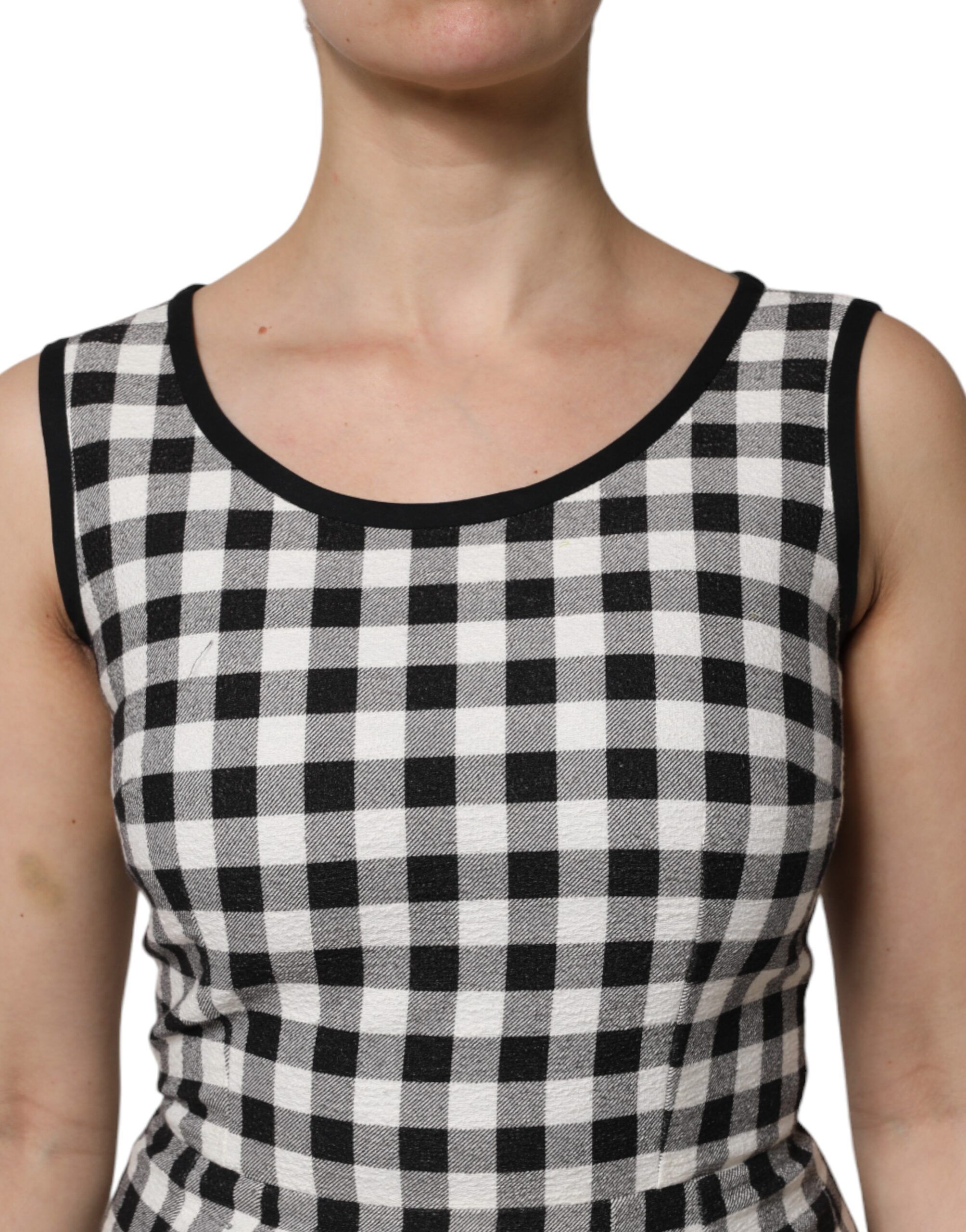 Checkered Sleeveless Sheath Women's Dress - Dolce & Gabbana - Modalova