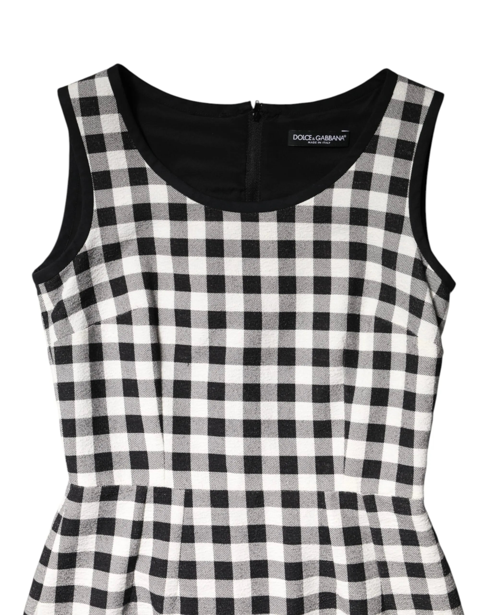 Checkered Sleeveless Sheath Women's Dress - Dolce & Gabbana - Modalova