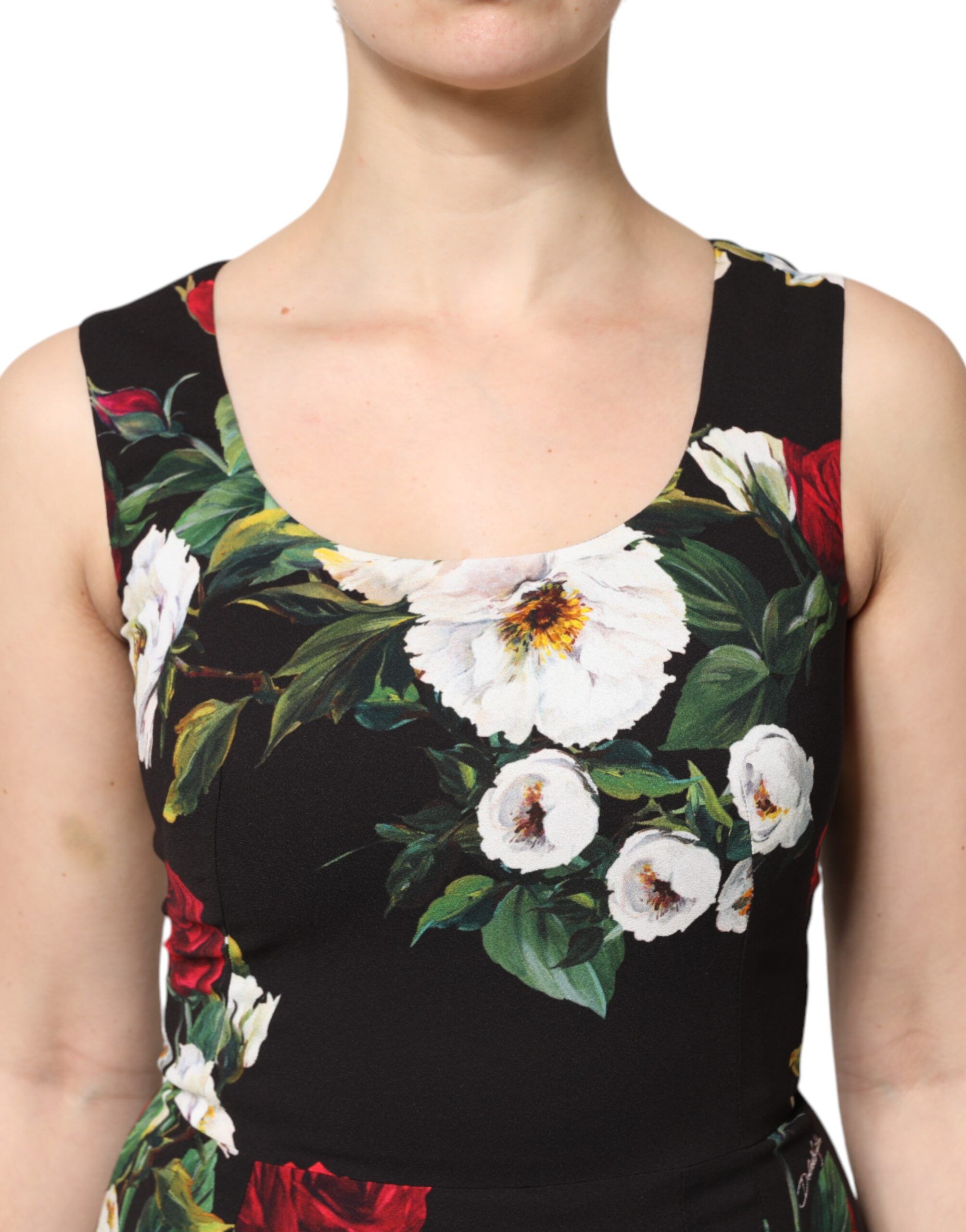 Floral Print Sleeveless Sheath Women's Dress - Dolce & Gabbana - Modalova