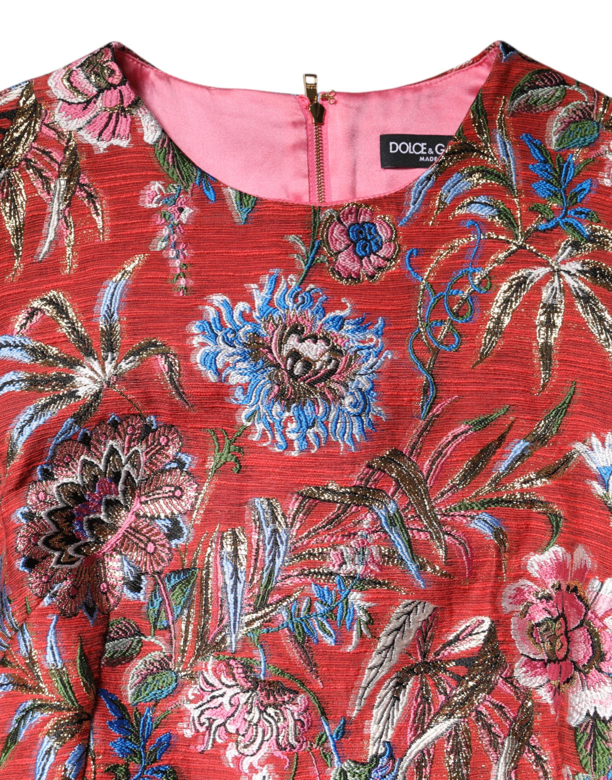 Floral Jacquard A-line Mini Women's Dress - Dolce & Gabbana - Modalova