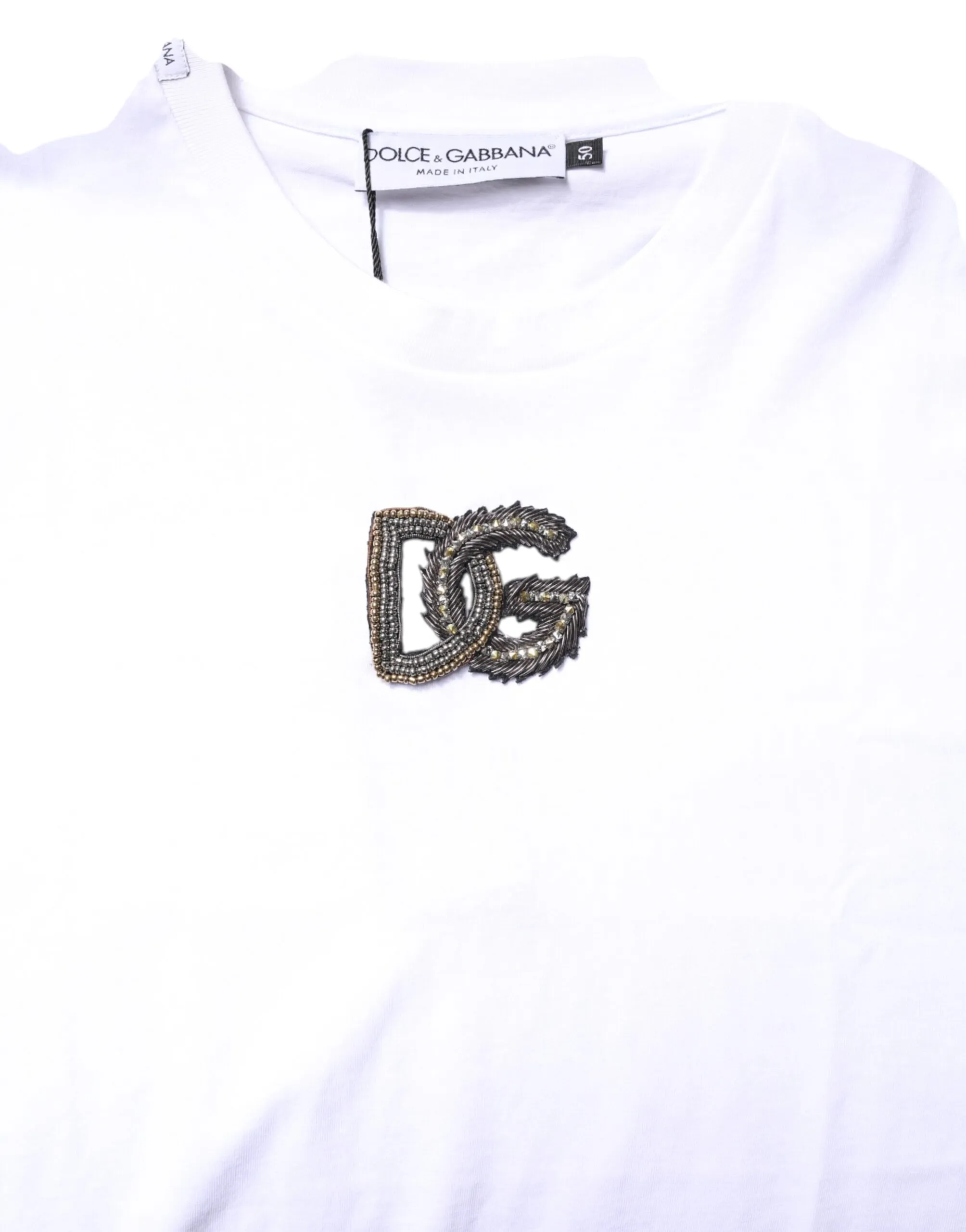 Cotton DG Embroidery Crew Neck Men's T-shirt (Pre-Owned) - Dolce & Gabbana - Modalova