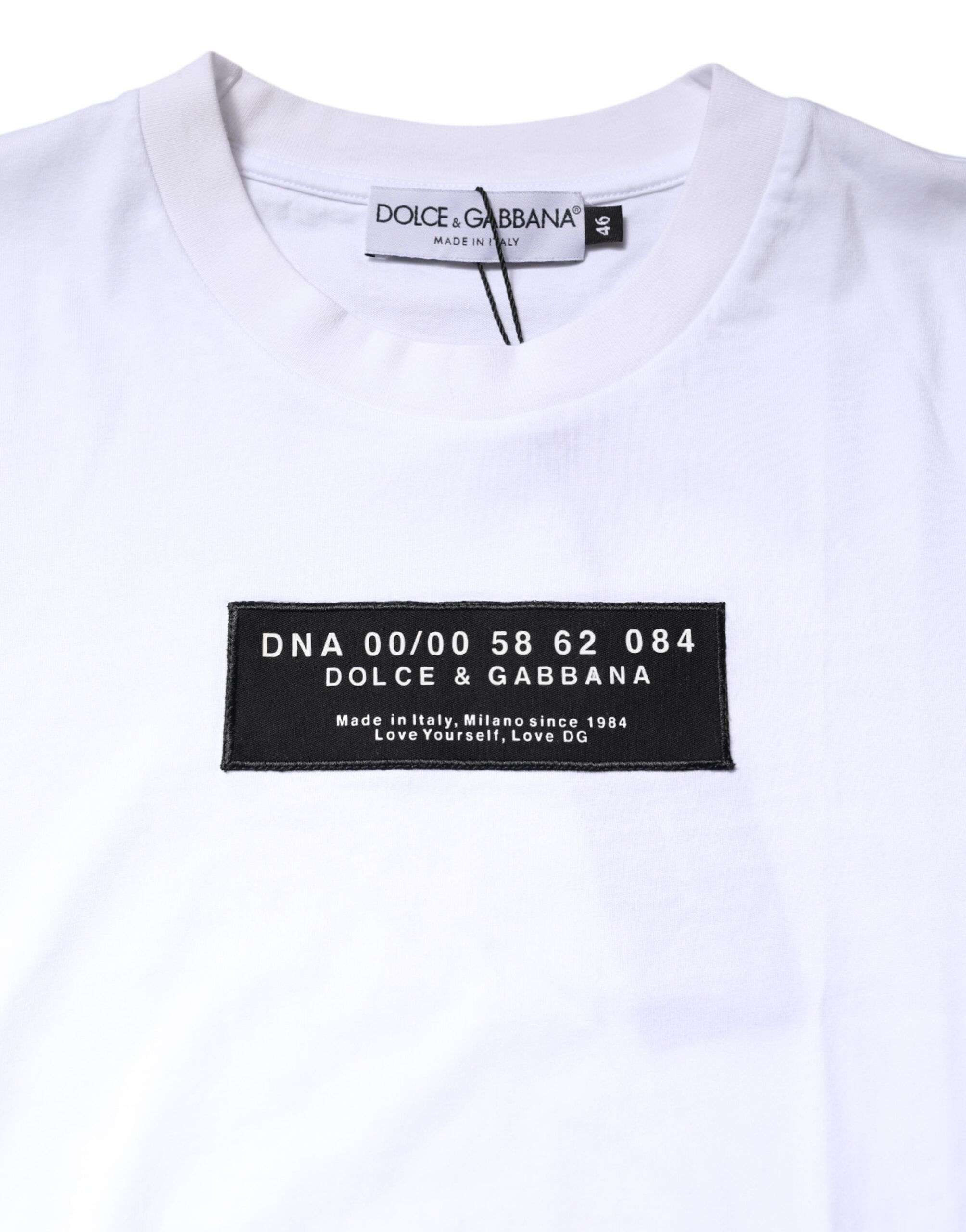 Cotton Logo Patch Crew Neck Men's T-shirt (Pre-Owned) - Dolce & Gabbana - Modalova