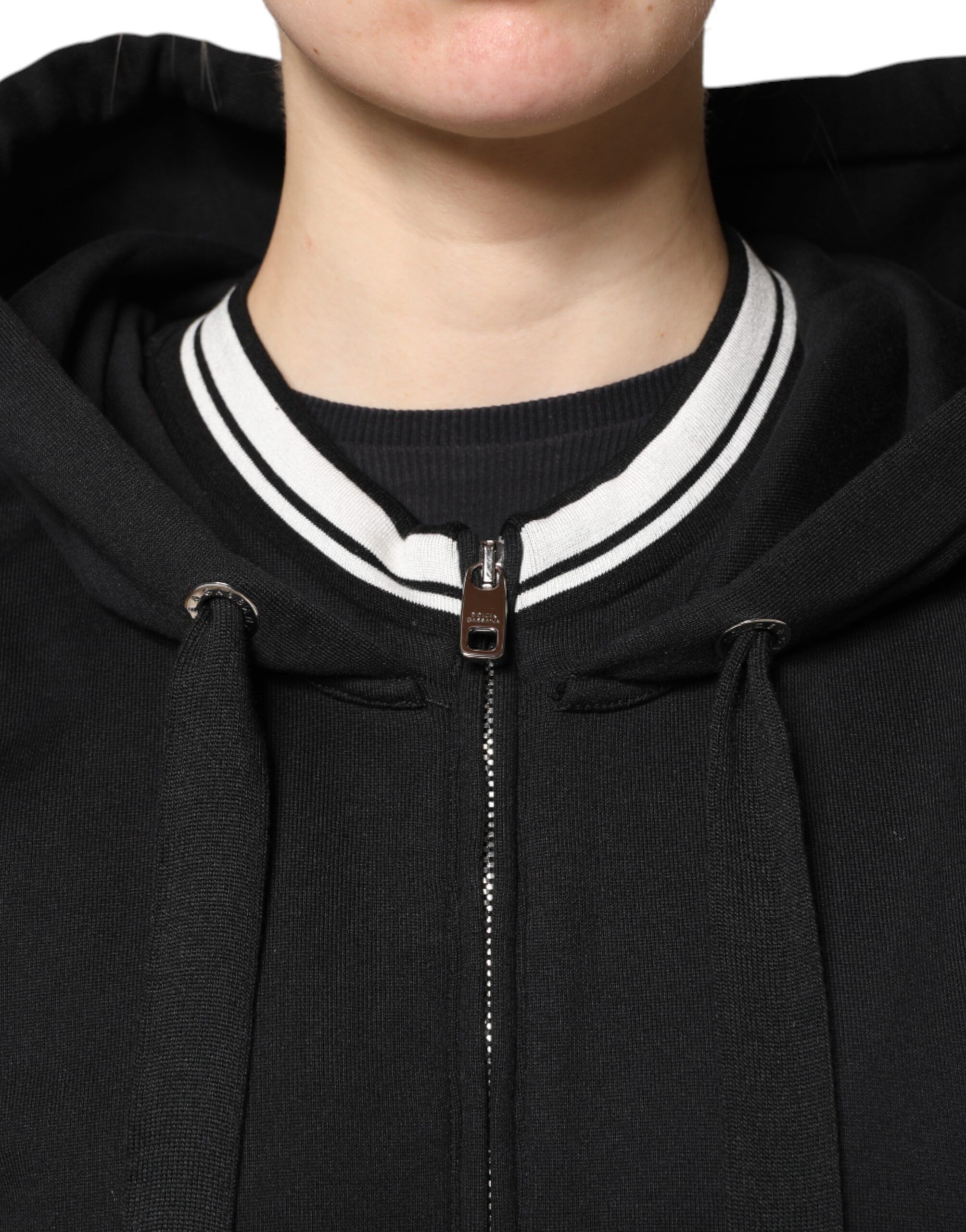 Cotton Hooded Full Zip Sweatshirt Women's Sweater - Dolce & Gabbana - Modalova
