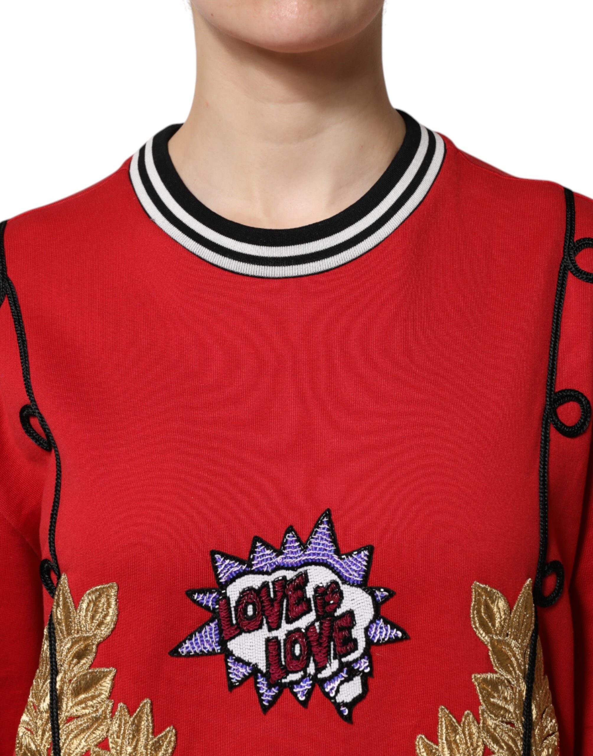 Cotton Queen Sequined Pullover Women's Sweater - Dolce & Gabbana - Modalova