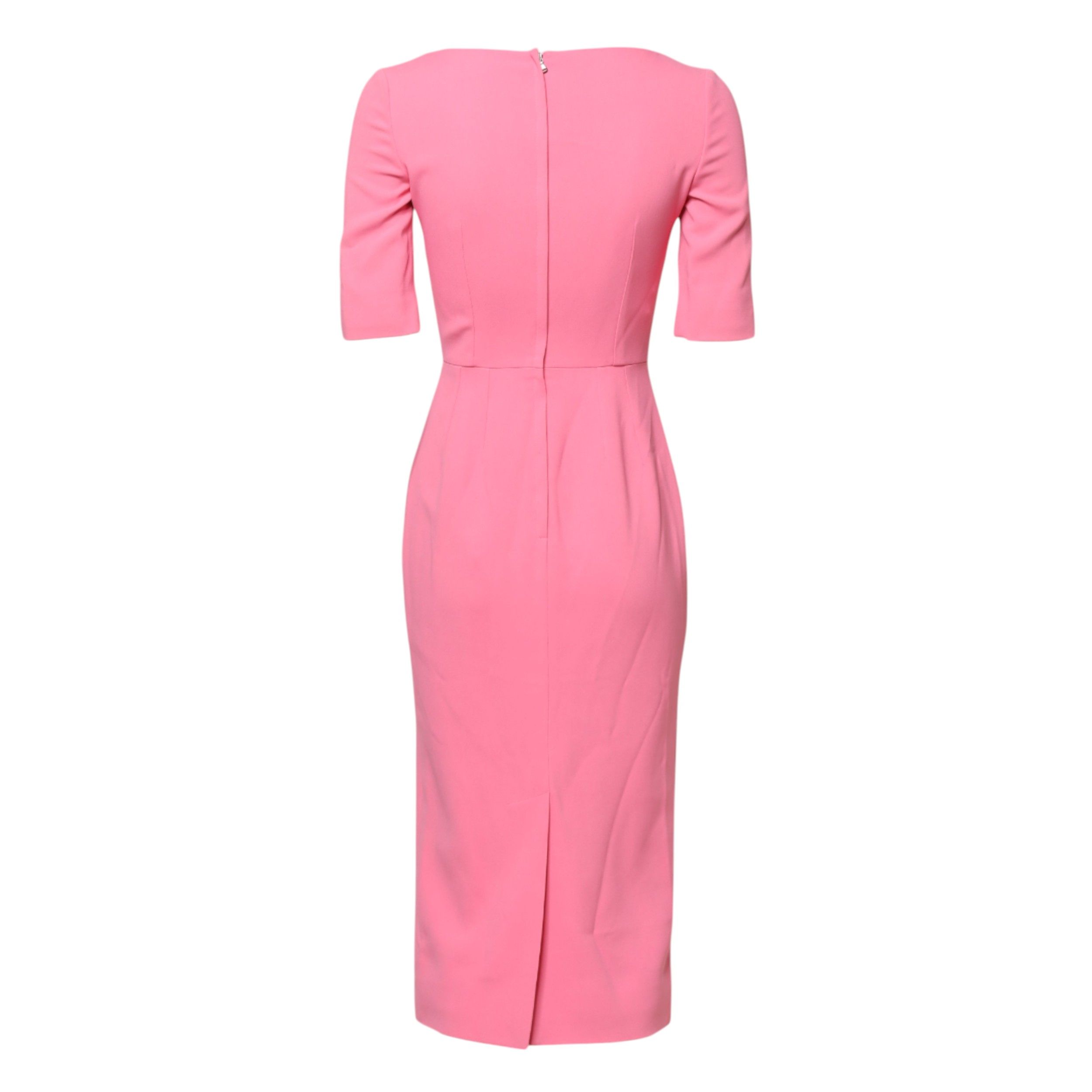 Viscose Short Sleeve Sheath Midi Women's Dress - Dolce & Gabbana - Modalova