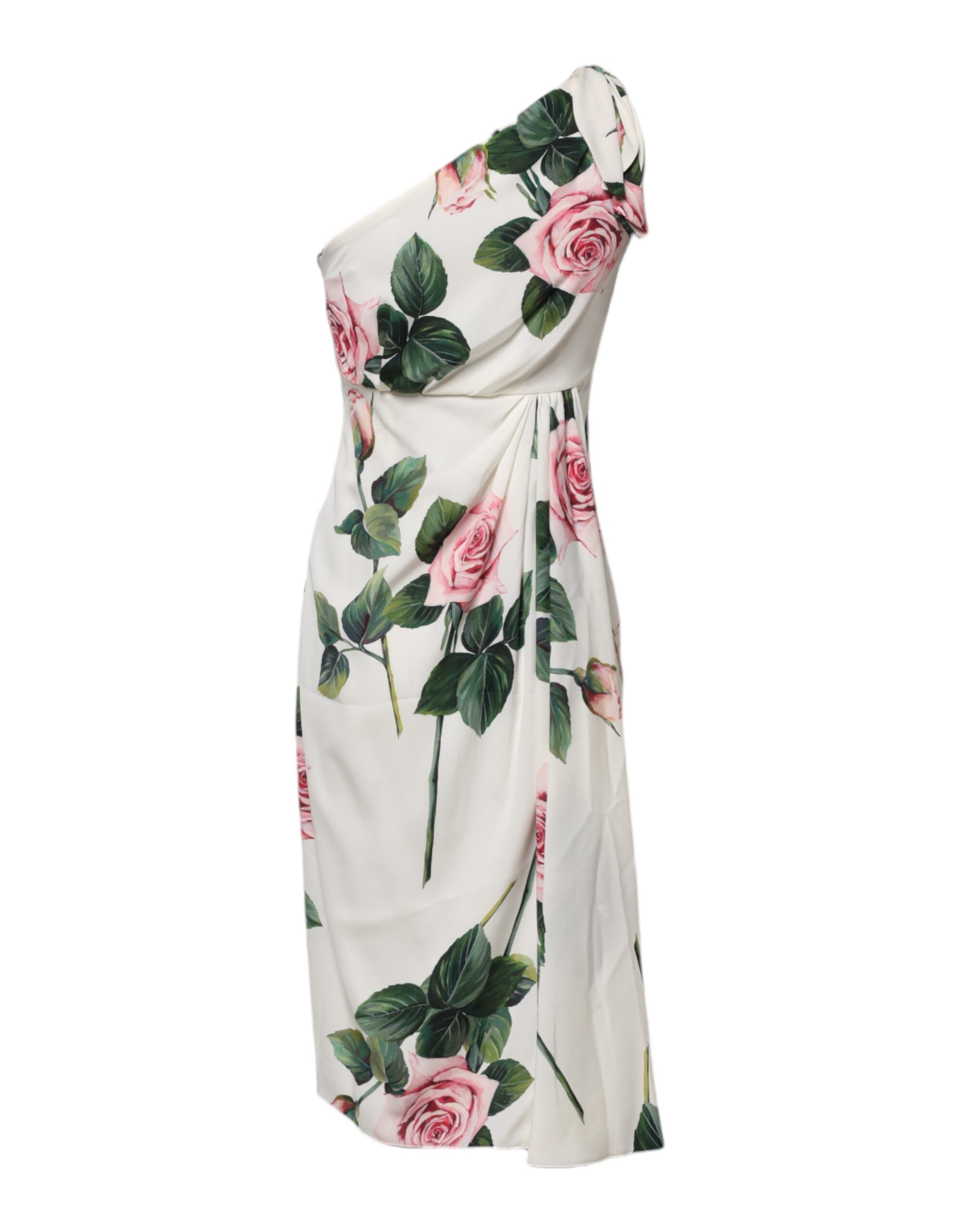 Floral One Shoulder Sheath Midi Women's Dress - Dolce & Gabbana - Modalova
