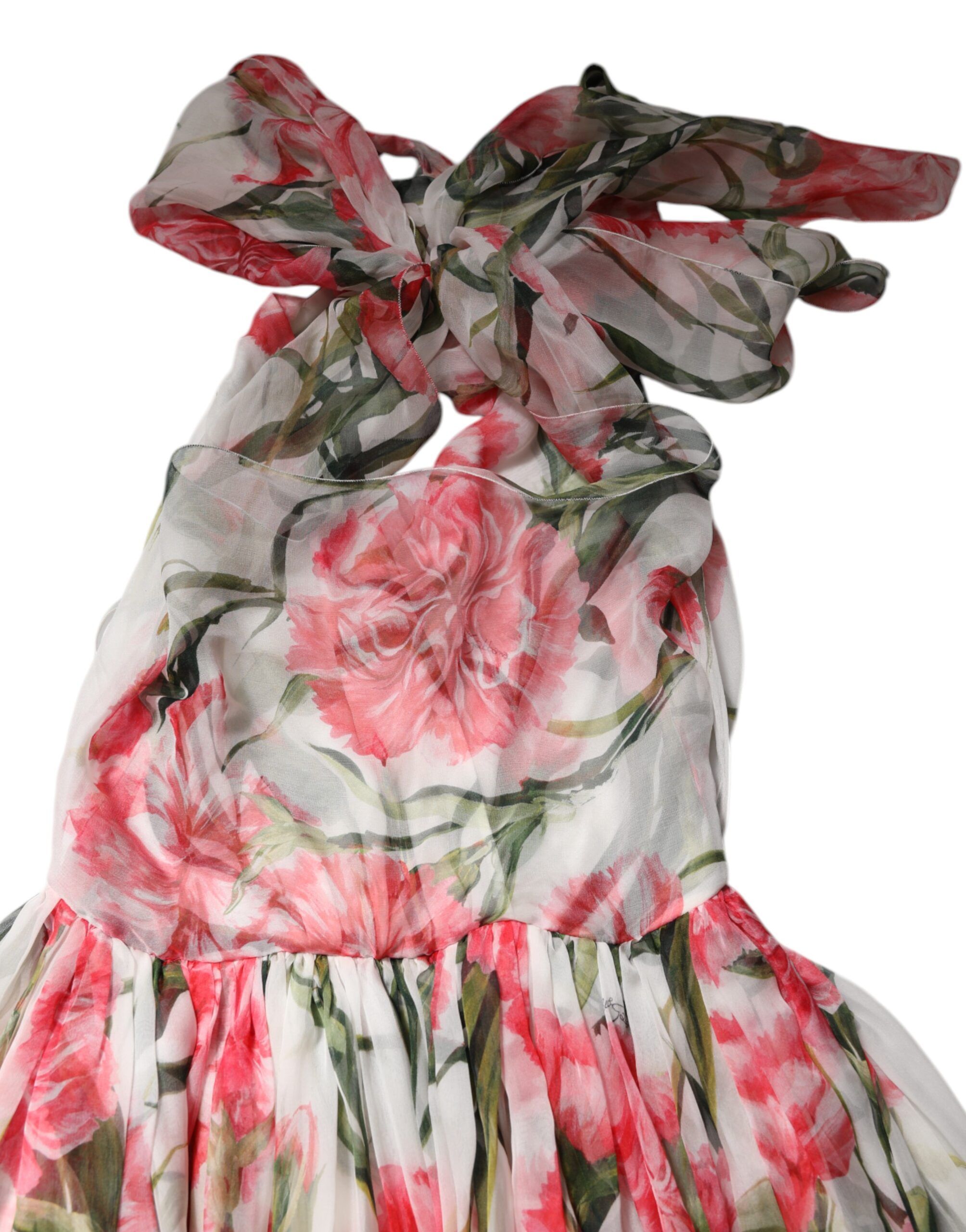 Floral Silk Halter A-line Maxi Women's Dress (Pre-Owned) - Dolce & Gabbana - Modalova