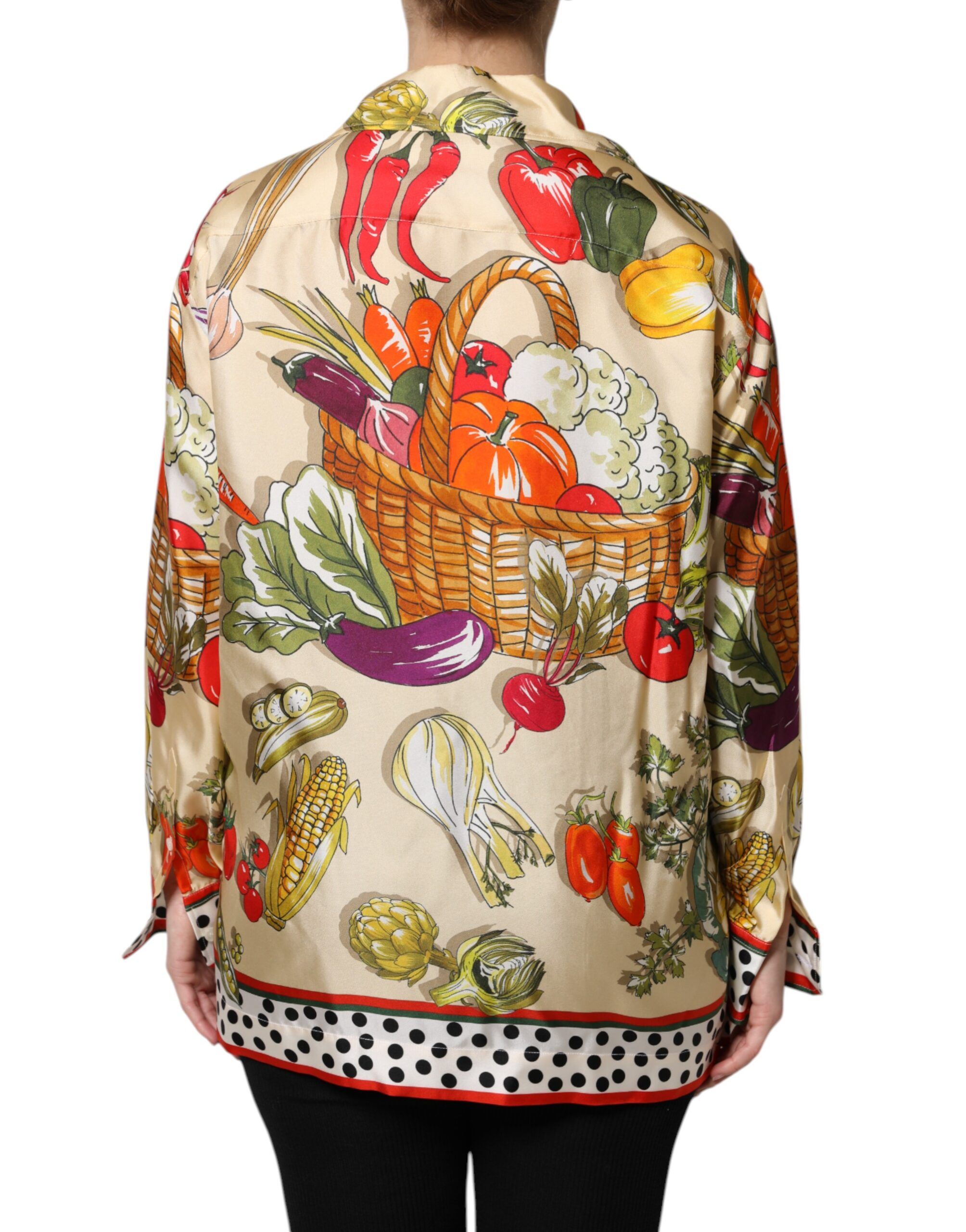 Vegetables Silk Long Sleeves Women's Top - Dolce & Gabbana - Modalova