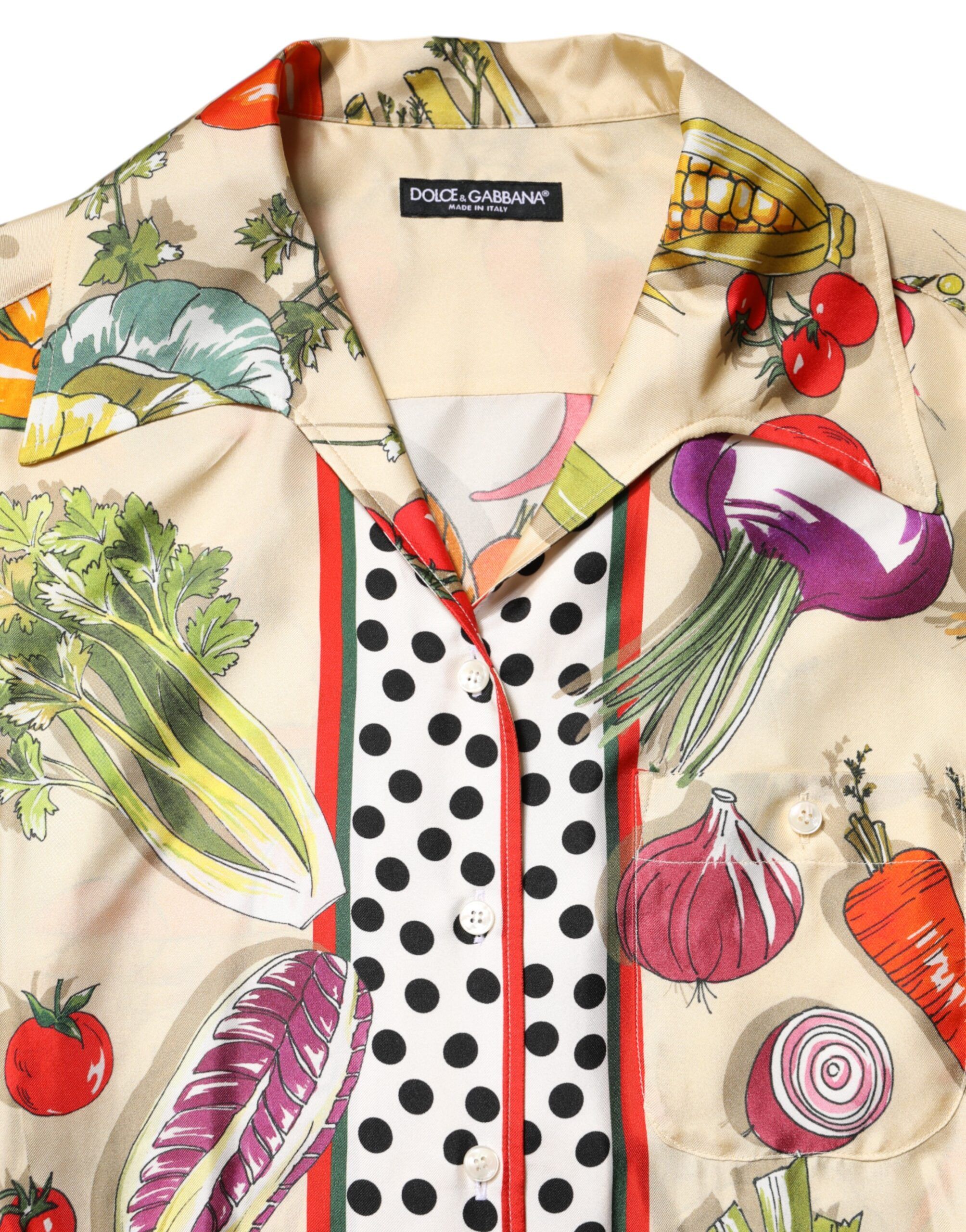 Vegetables Silk Long Sleeves Women's Top - Dolce & Gabbana - Modalova
