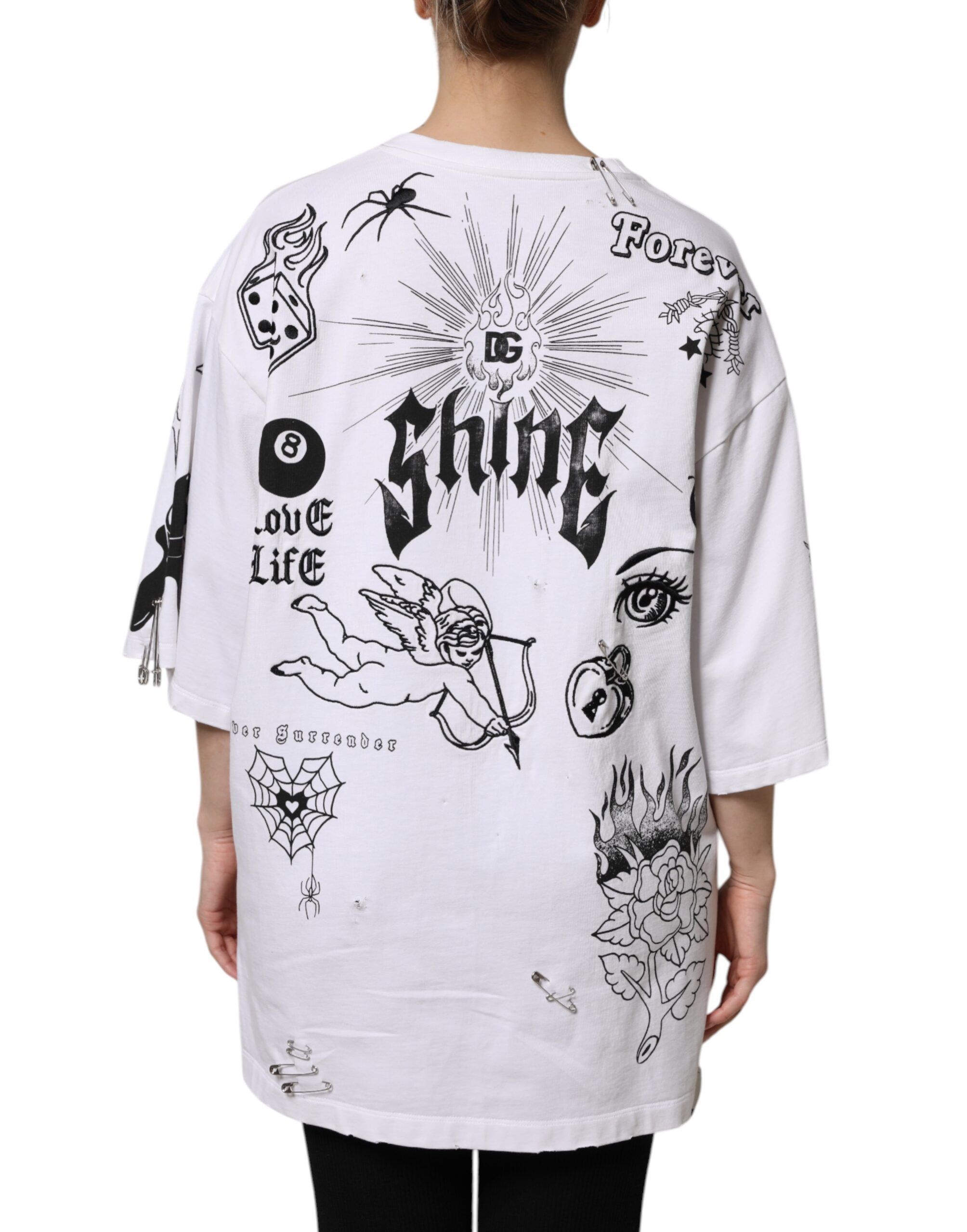 Cotton DG BLESSED Printed Women's T-shirt - Dolce & Gabbana - Modalova