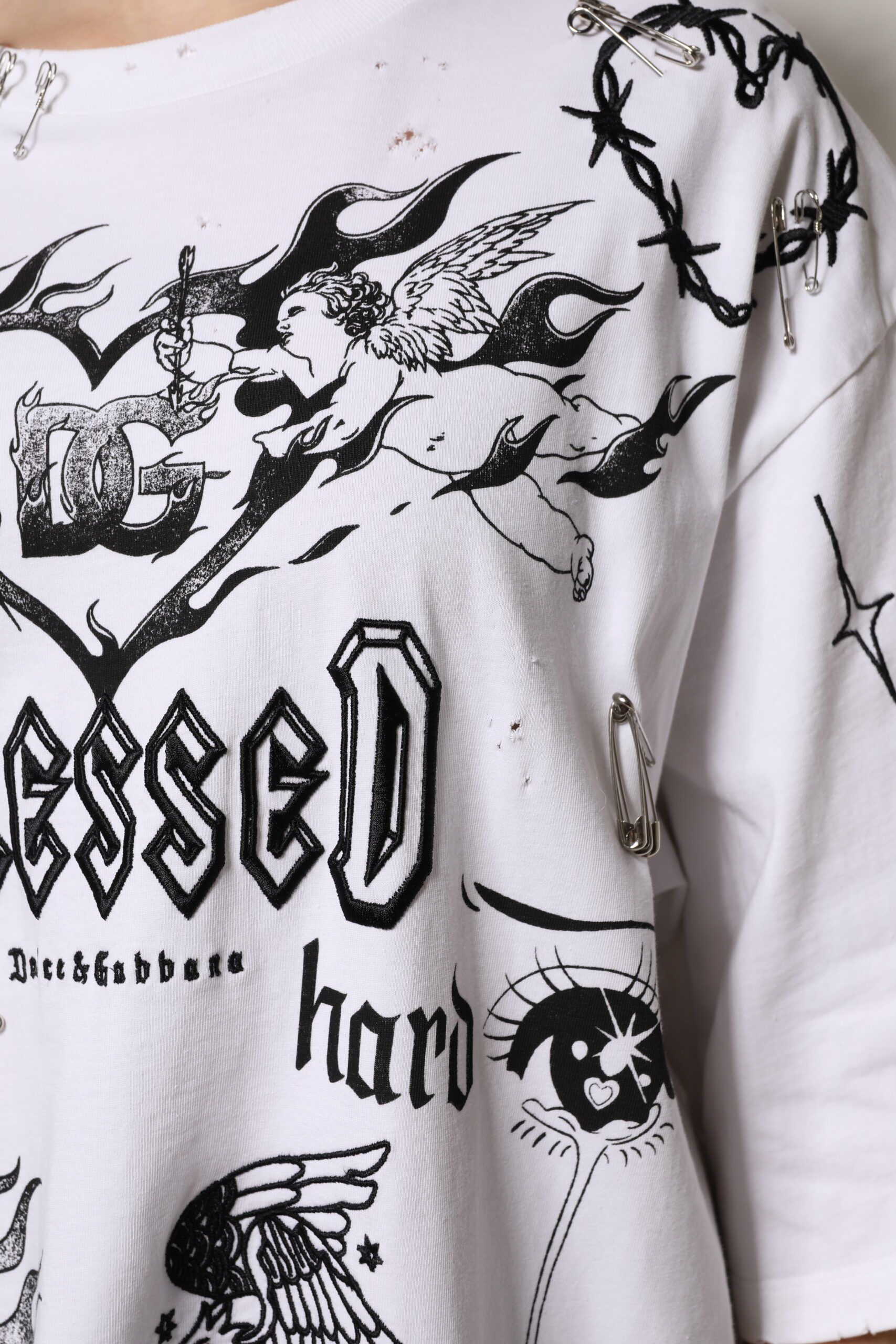 Cotton DG BLESSED Printed Women's T-shirt - Dolce & Gabbana - Modalova