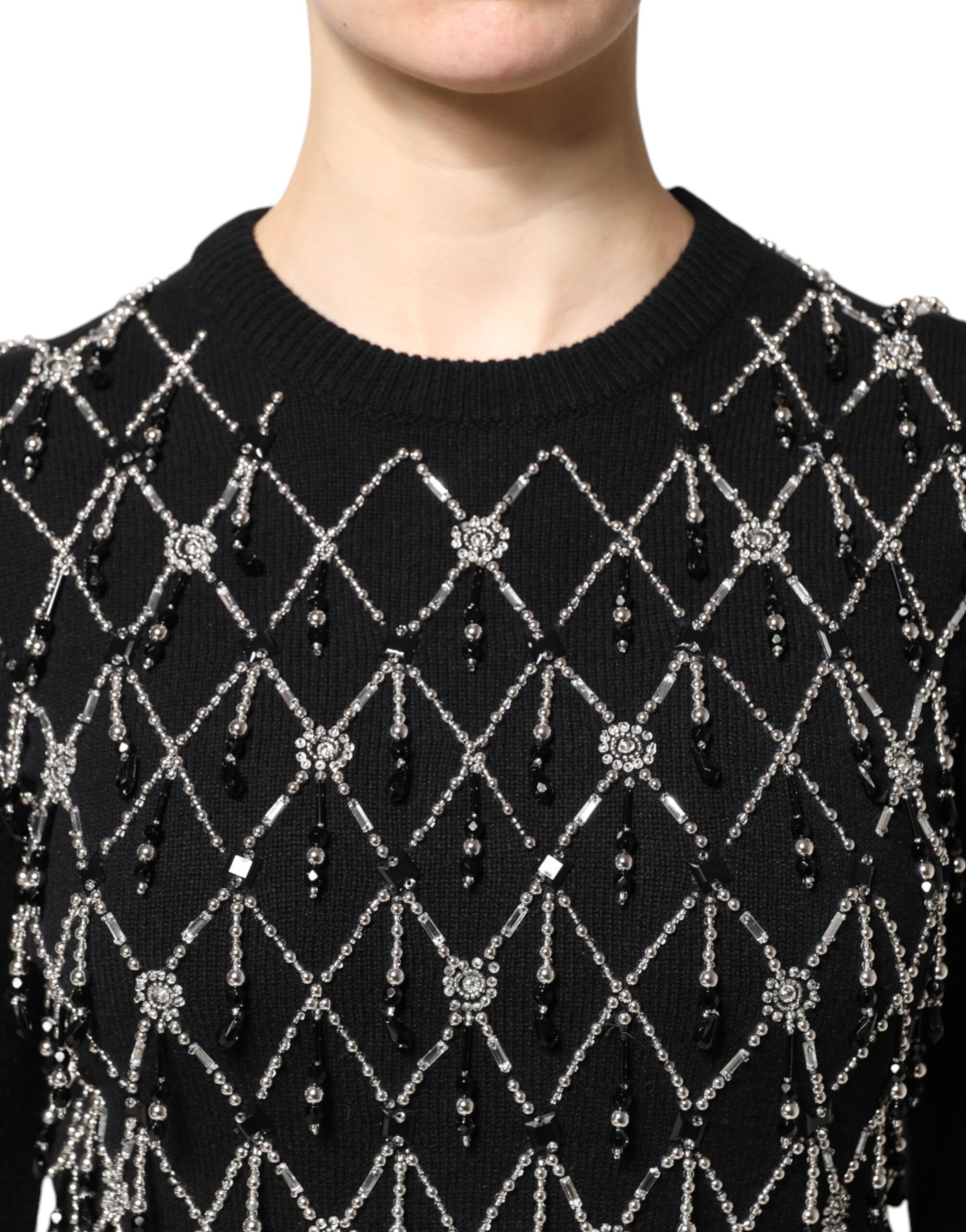 Cashmere Embellished Long Sleeves Women's Top - Dolce & Gabbana - Modalova