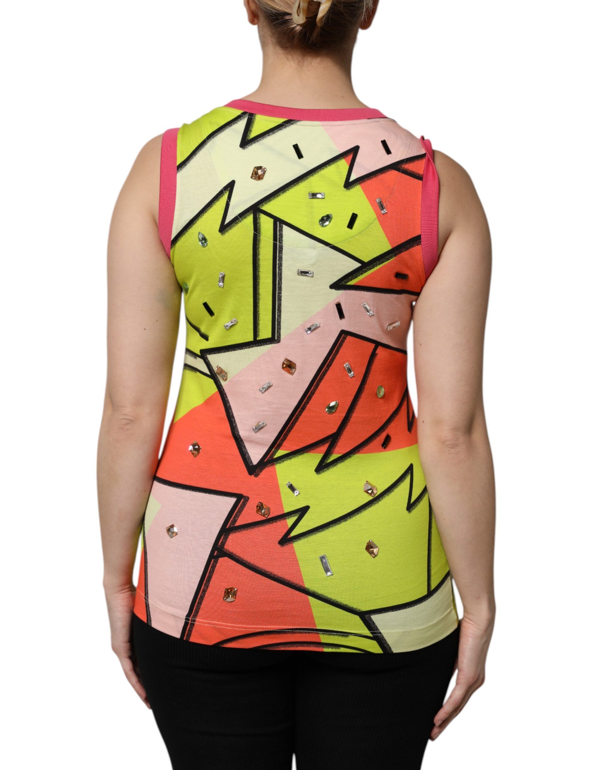 Printed Crystal Embellishment Women's Top - Dolce & Gabbana - Modalova