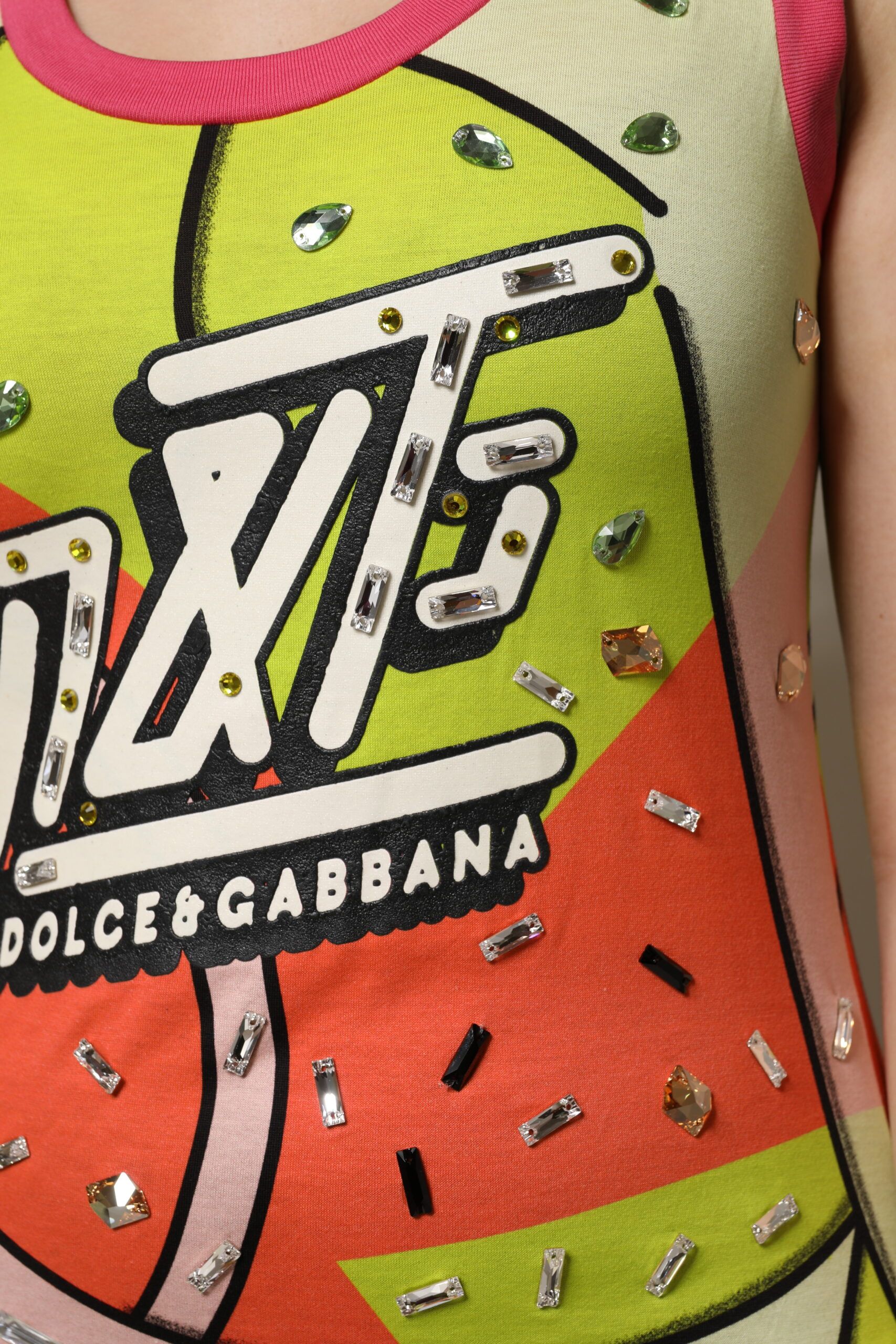 Printed Crystal Embellishment Women's Top - Dolce & Gabbana - Modalova