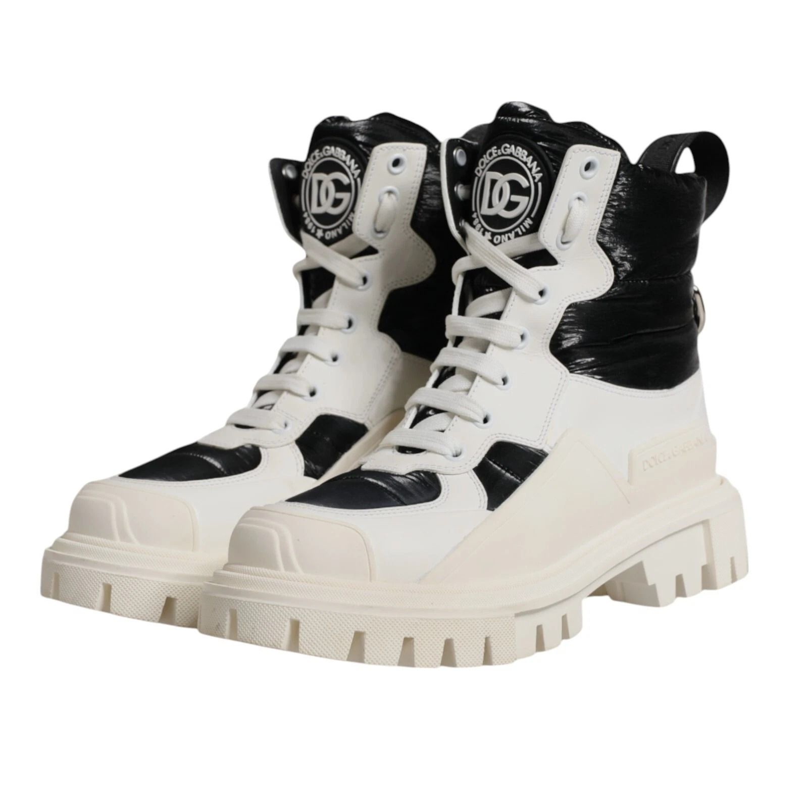 Padded Mid Calf Lace Up Boots Women's Shoes (Pre-Owned) - Dolce & Gabbana - Modalova