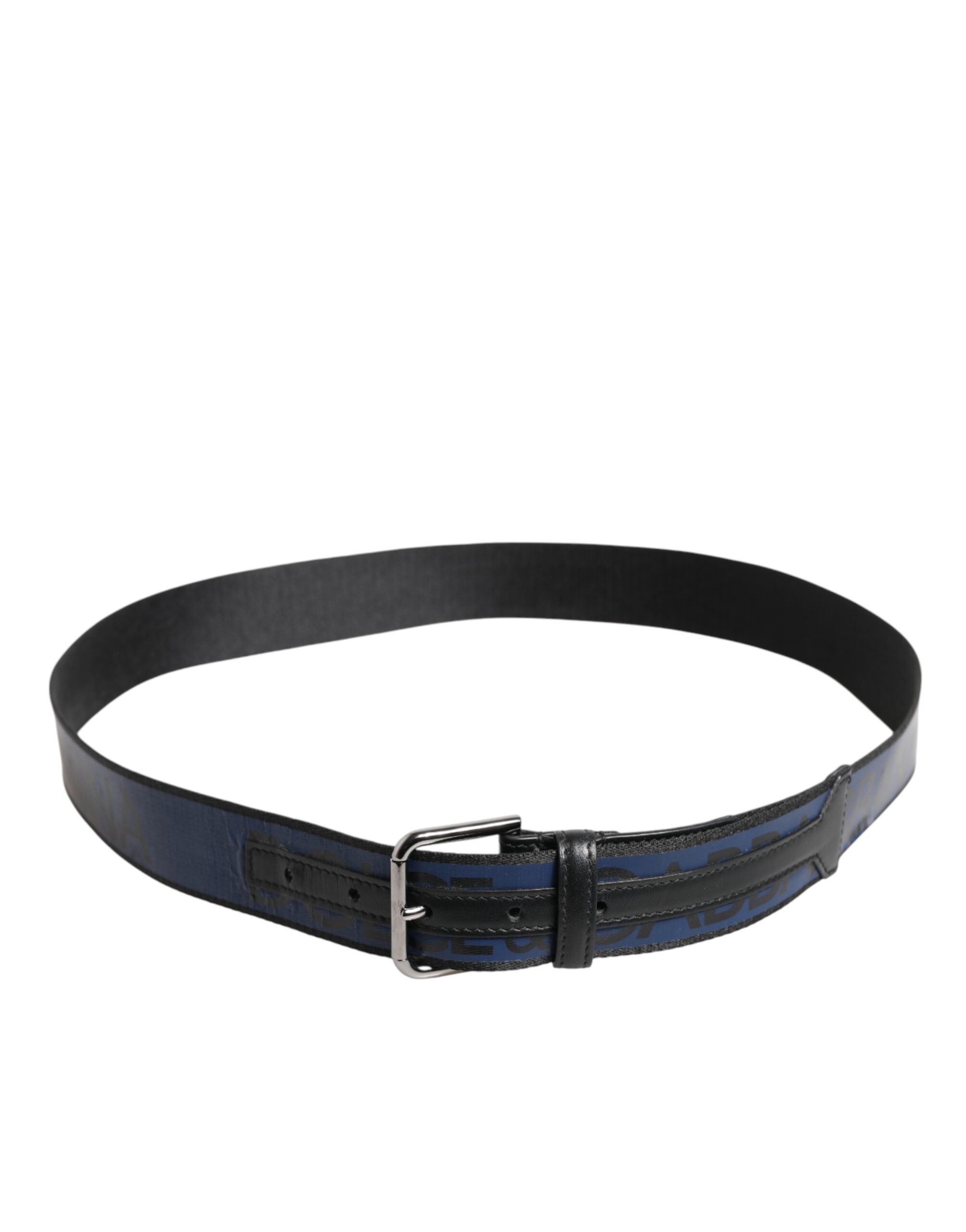 Black Blue DG Logo Silver Metal Buckle Men's Belt (Pre-Owned) - Dolce & Gabbana - Modalova