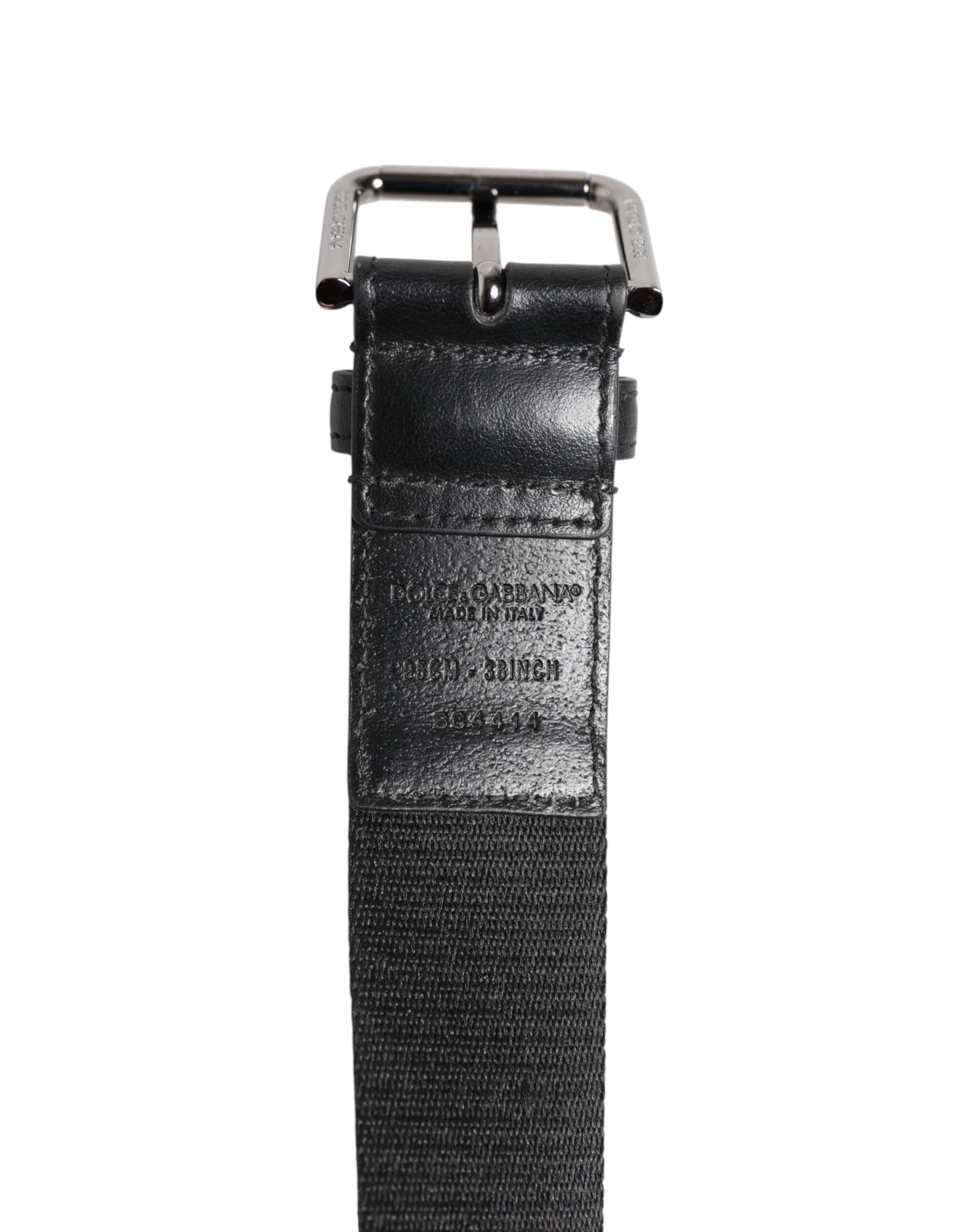 Black Blue DG Logo Silver Metal Buckle Men's Belt (Pre-Owned) - Dolce & Gabbana - Modalova