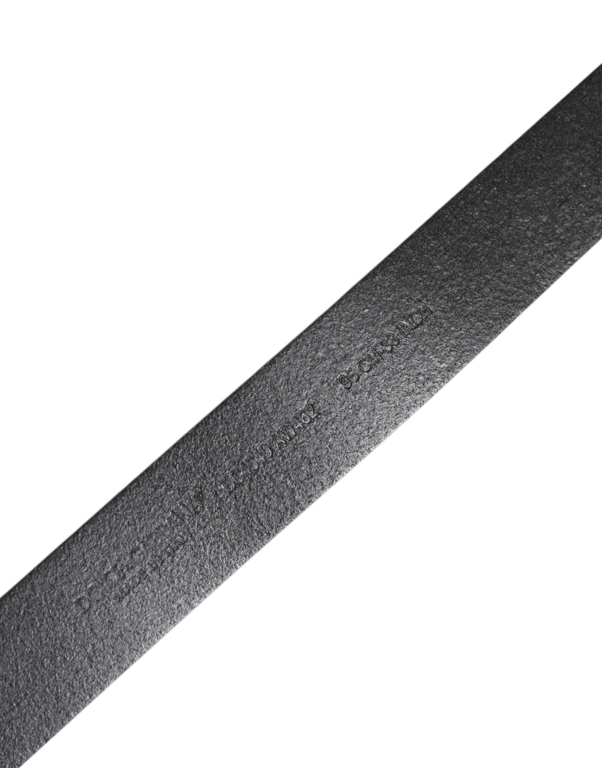 Classic Leather Metal Buckle Men's Belt - Dolce & Gabbana - Modalova
