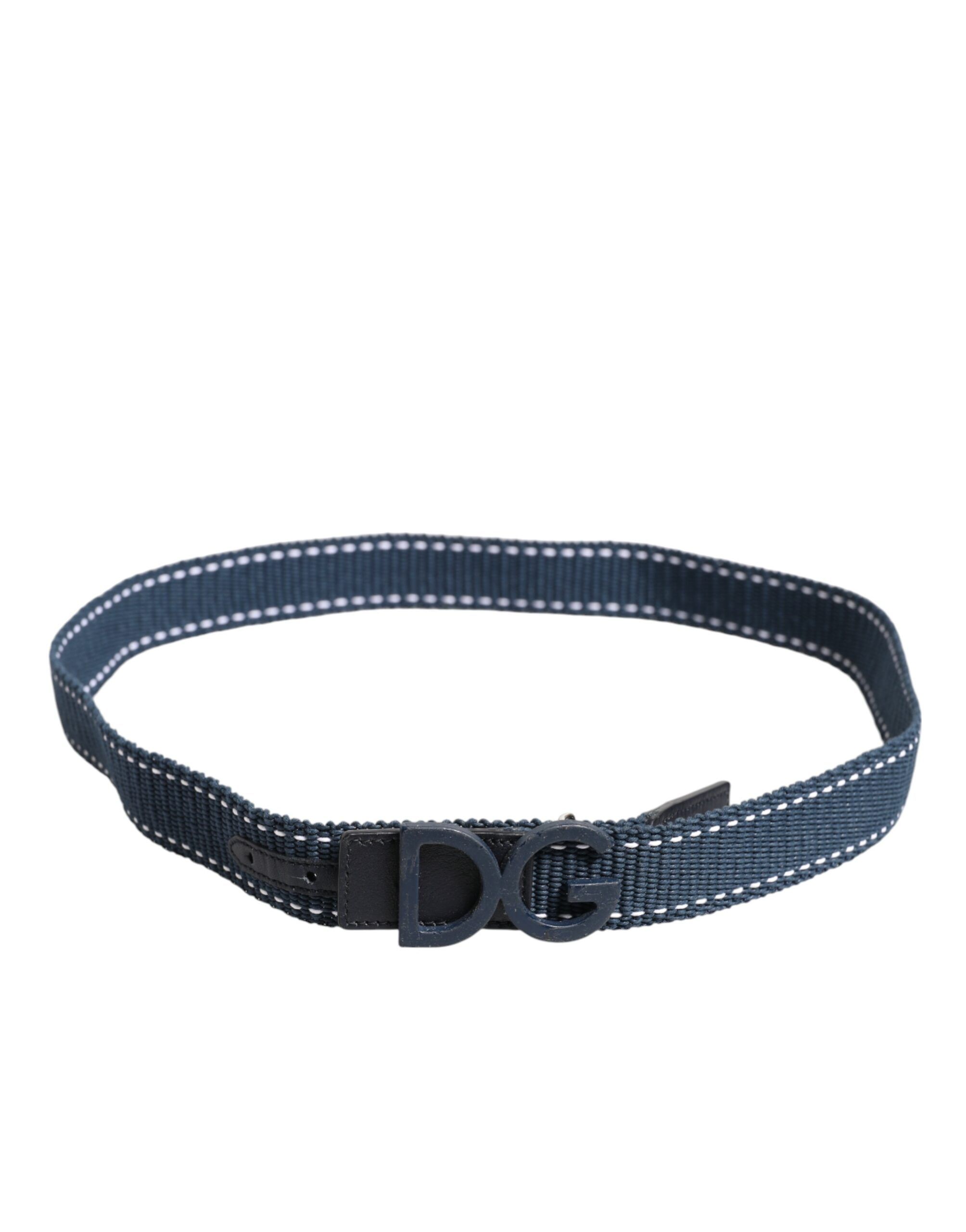 Cotton Leather DG Logo Metal Buckle Men's Belt (Pre-Owned) - Dolce & Gabbana - Modalova