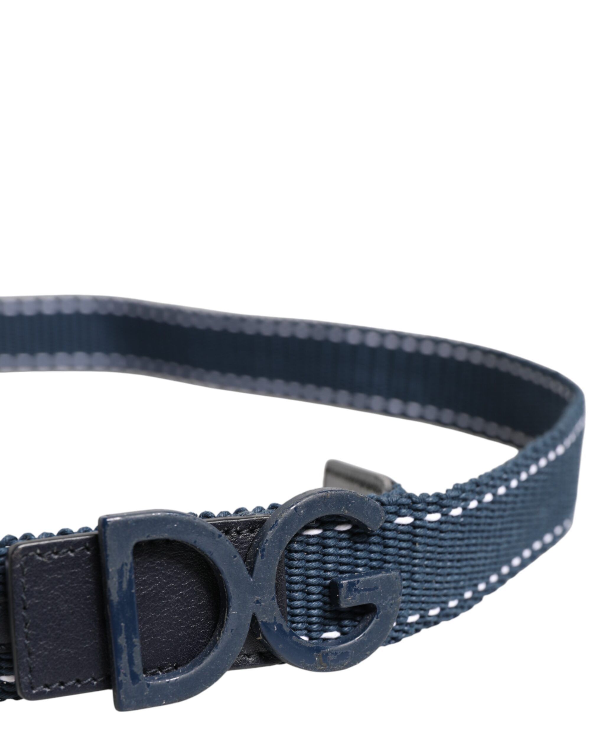 Cotton Leather DG Logo Metal Buckle Men's Belt (Pre-Owned) - Dolce & Gabbana - Modalova