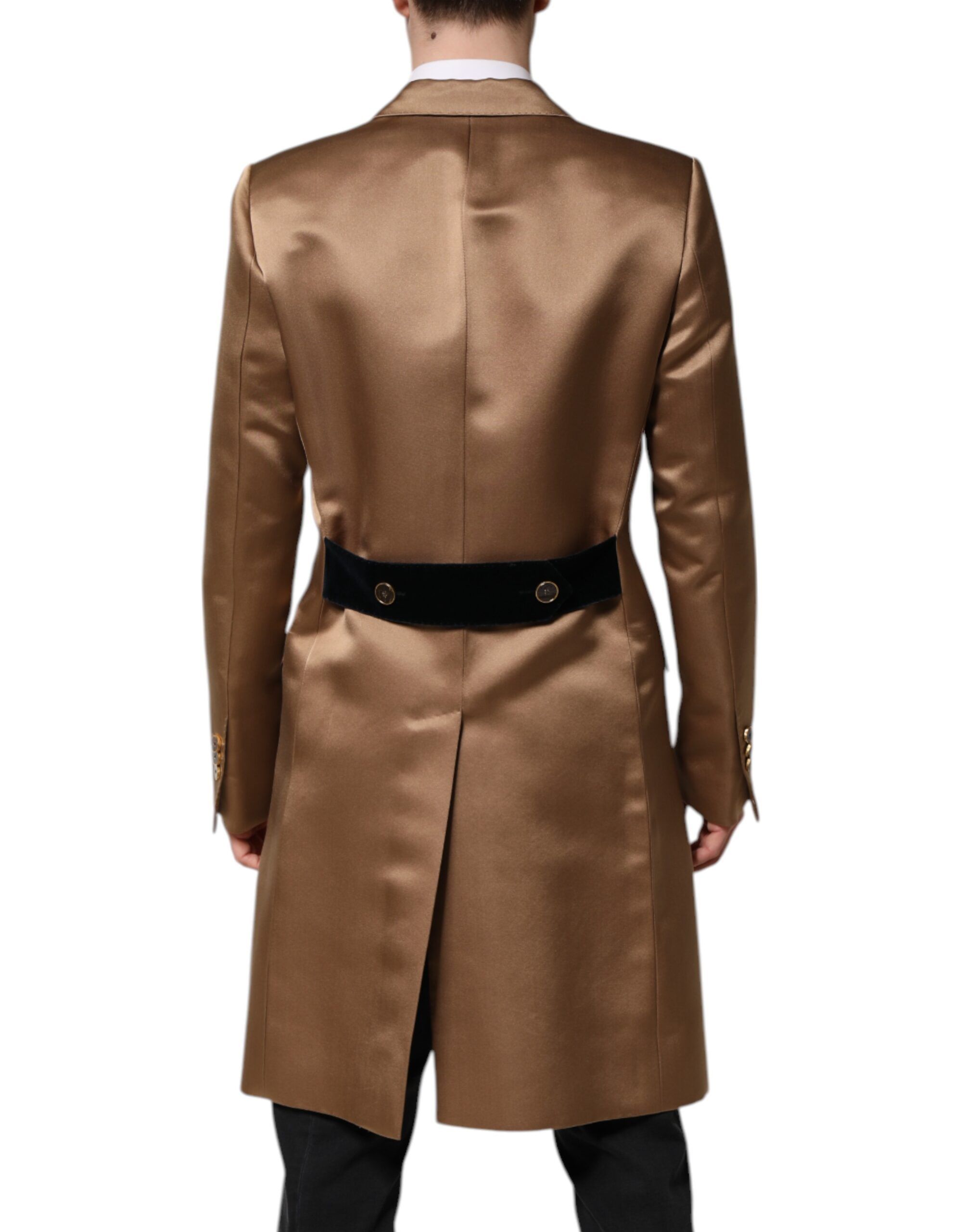 Silk Single Breasted Trench Coat Men's Jacket - Dolce & Gabbana - Modalova