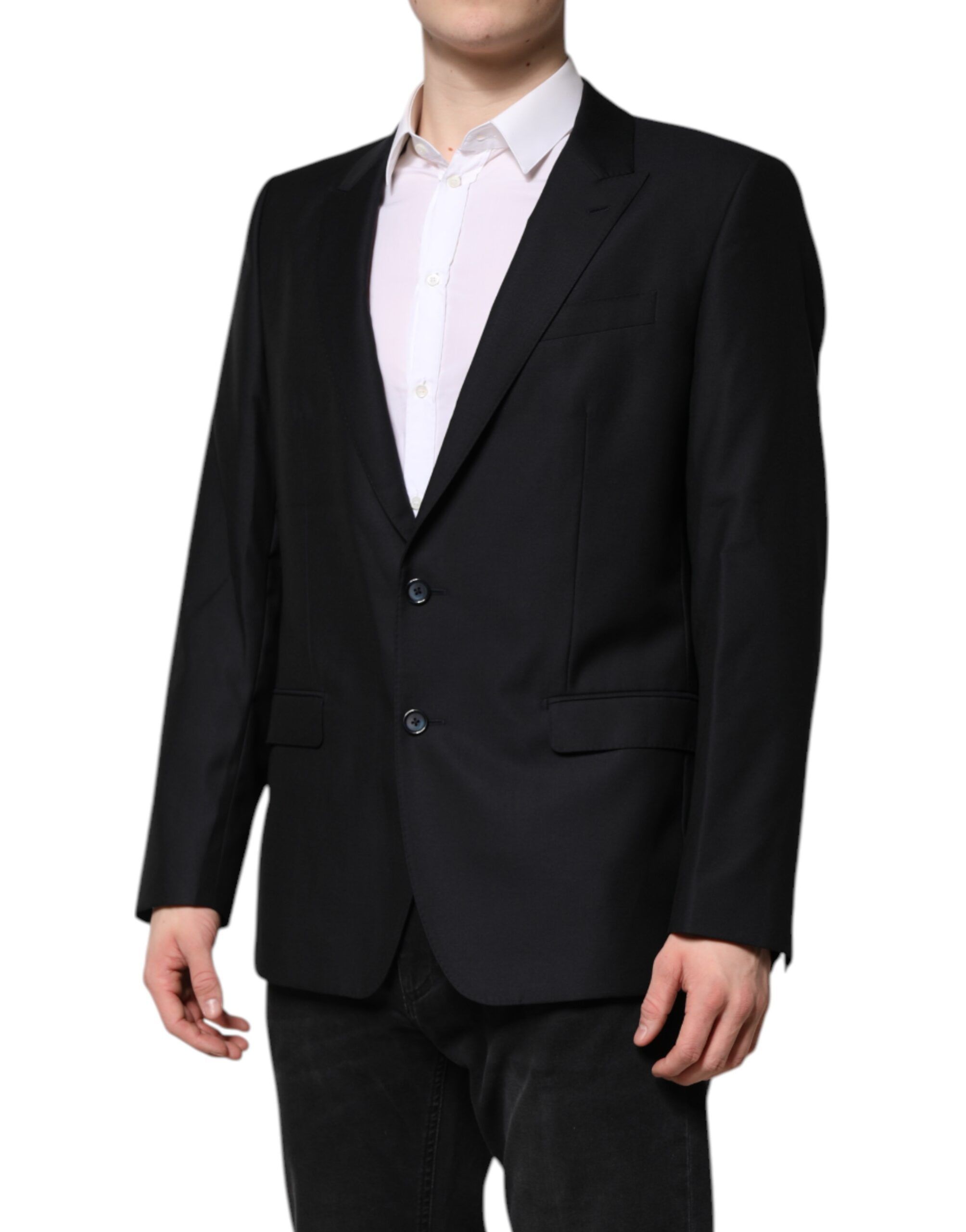 Dark Blue MARTINI Wool Blazer Coat Men's Jacket - Dolce & Gabbana - Modalova