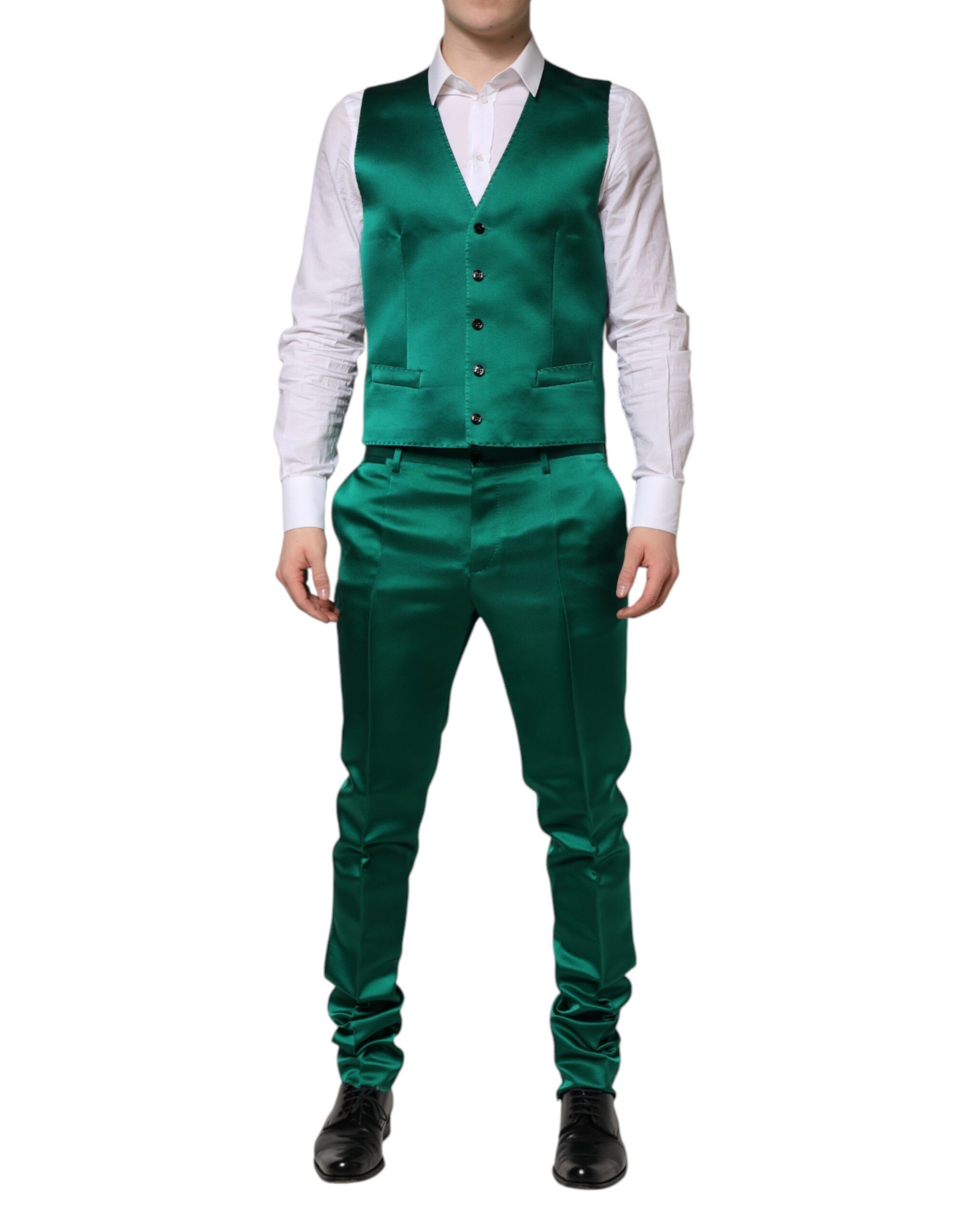 Silk 3 Piece Single Breasted Men's Suit - Dolce & Gabbana - Modalova