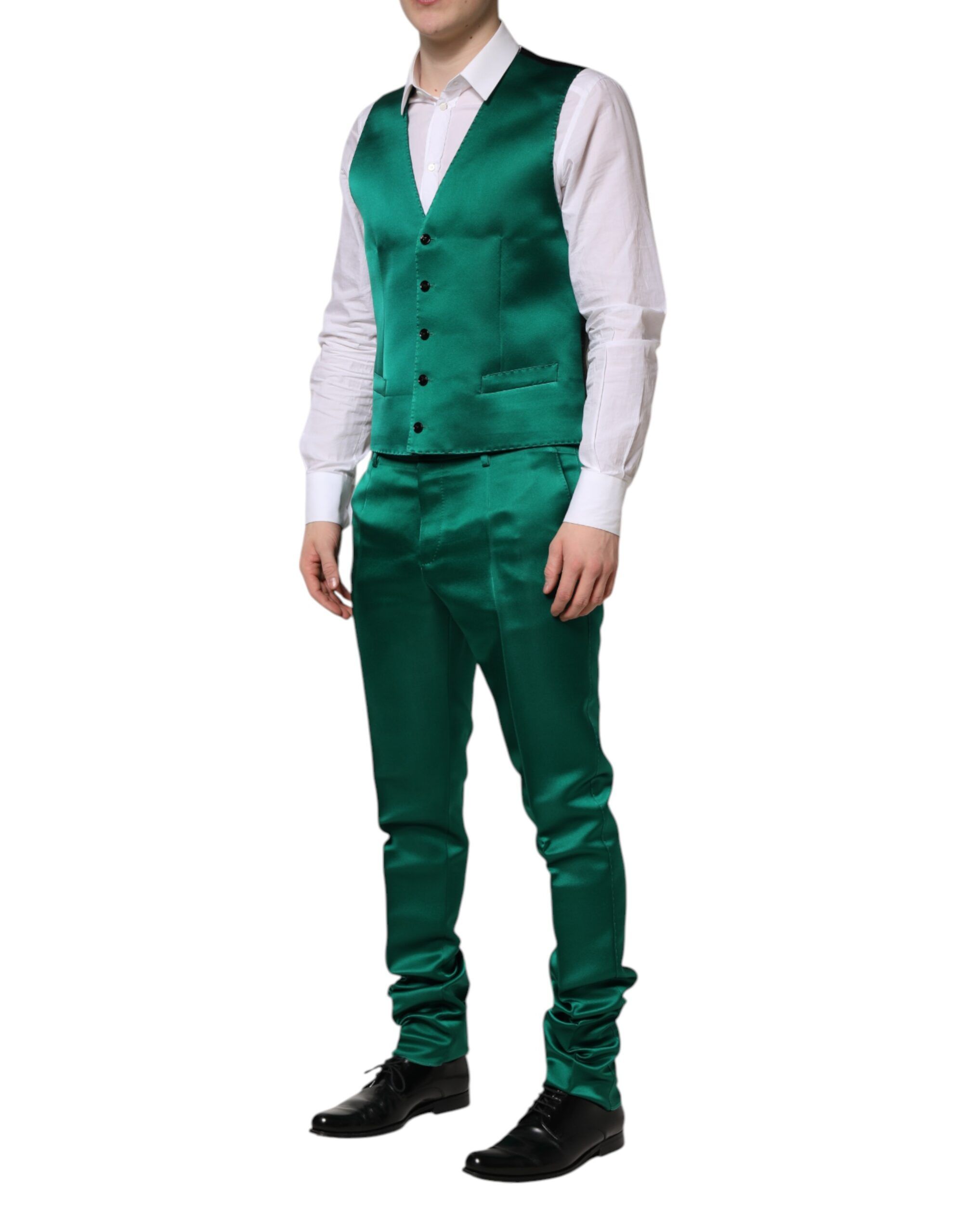 Silk 3 Piece Single Breasted Men's Suit - Dolce & Gabbana - Modalova