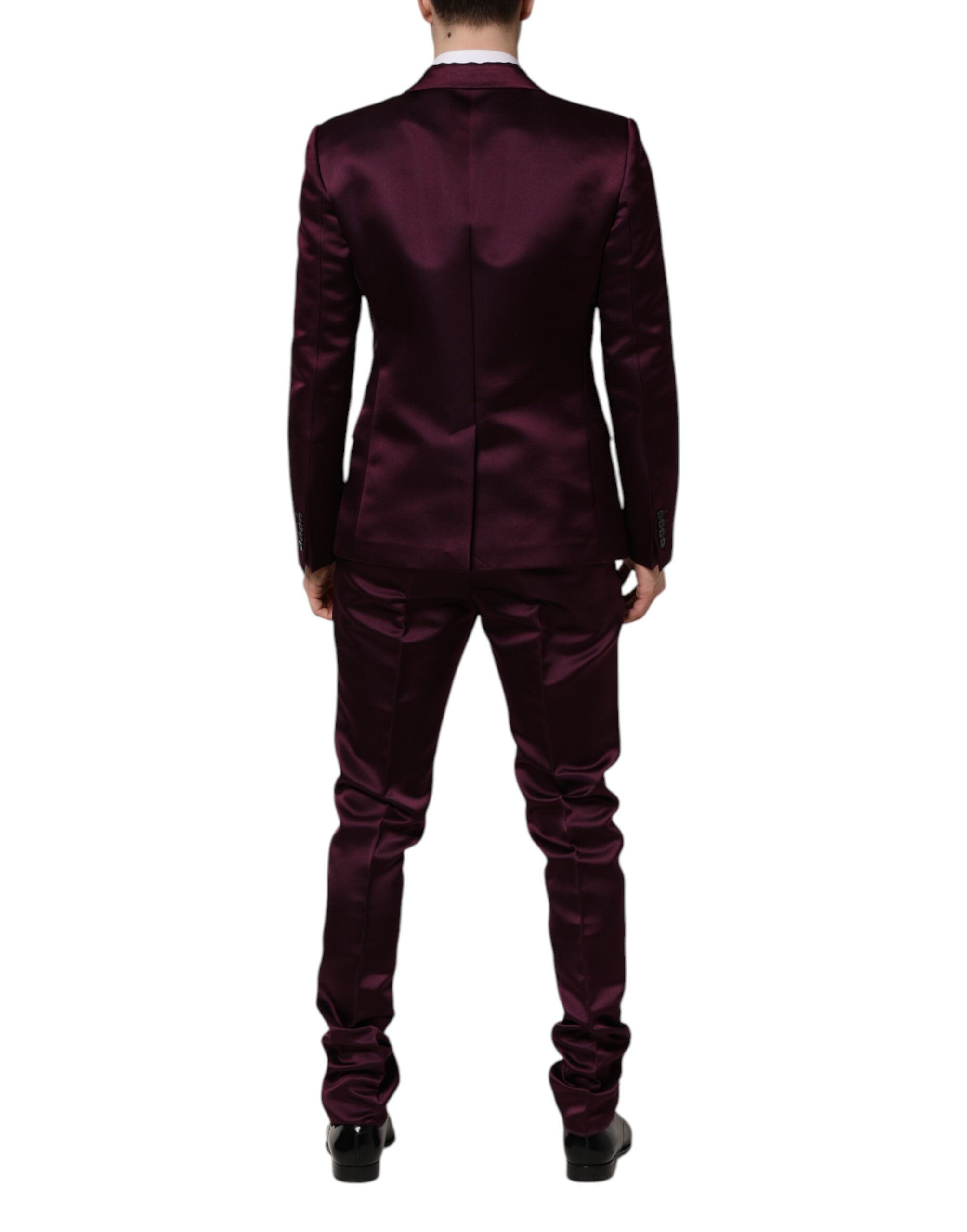 Dark Silk 3Piece Single Breasted Men's Suit - Dolce & Gabbana - Modalova