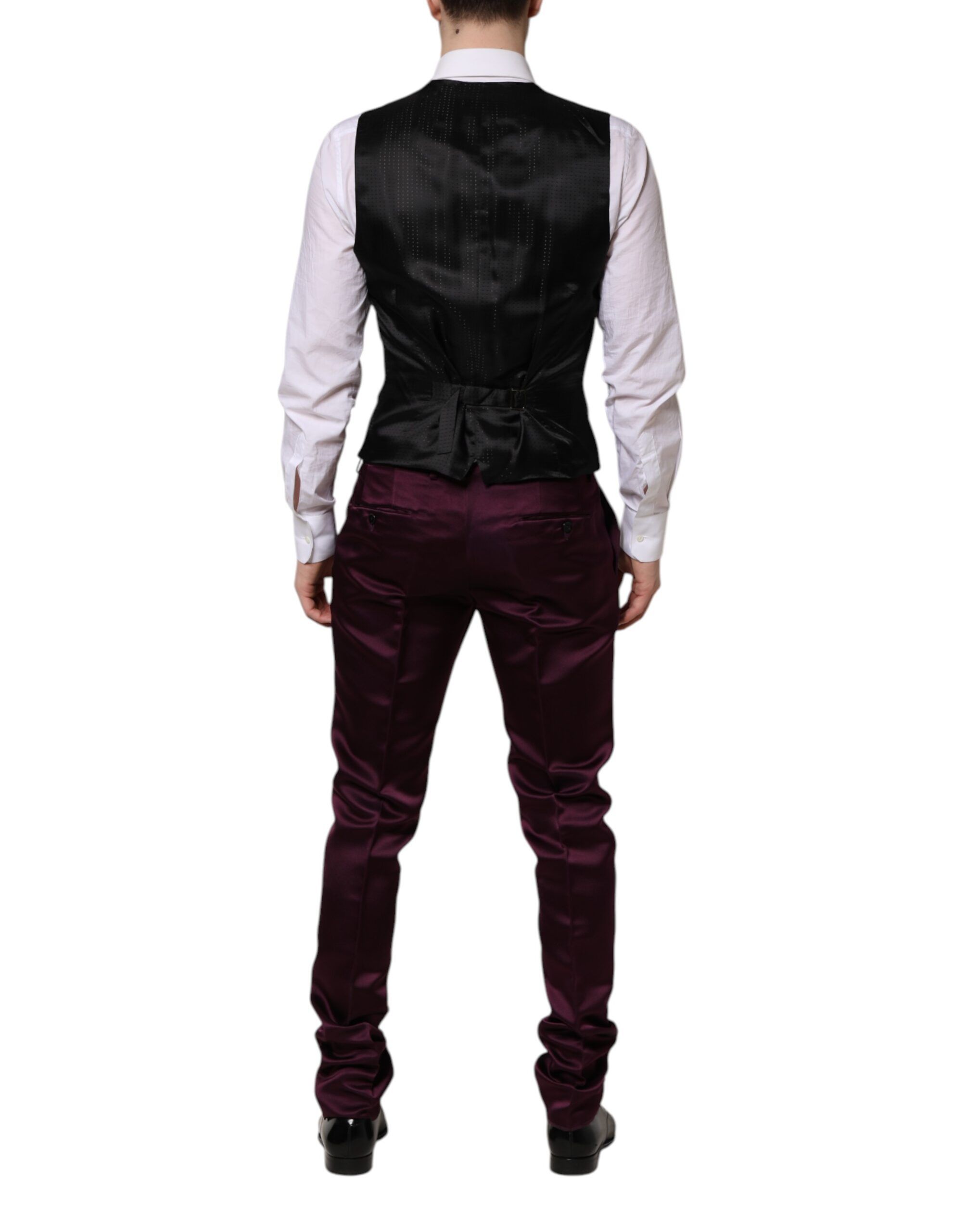 Dark Silk 3Piece Single Breasted Men's Suit - Dolce & Gabbana - Modalova