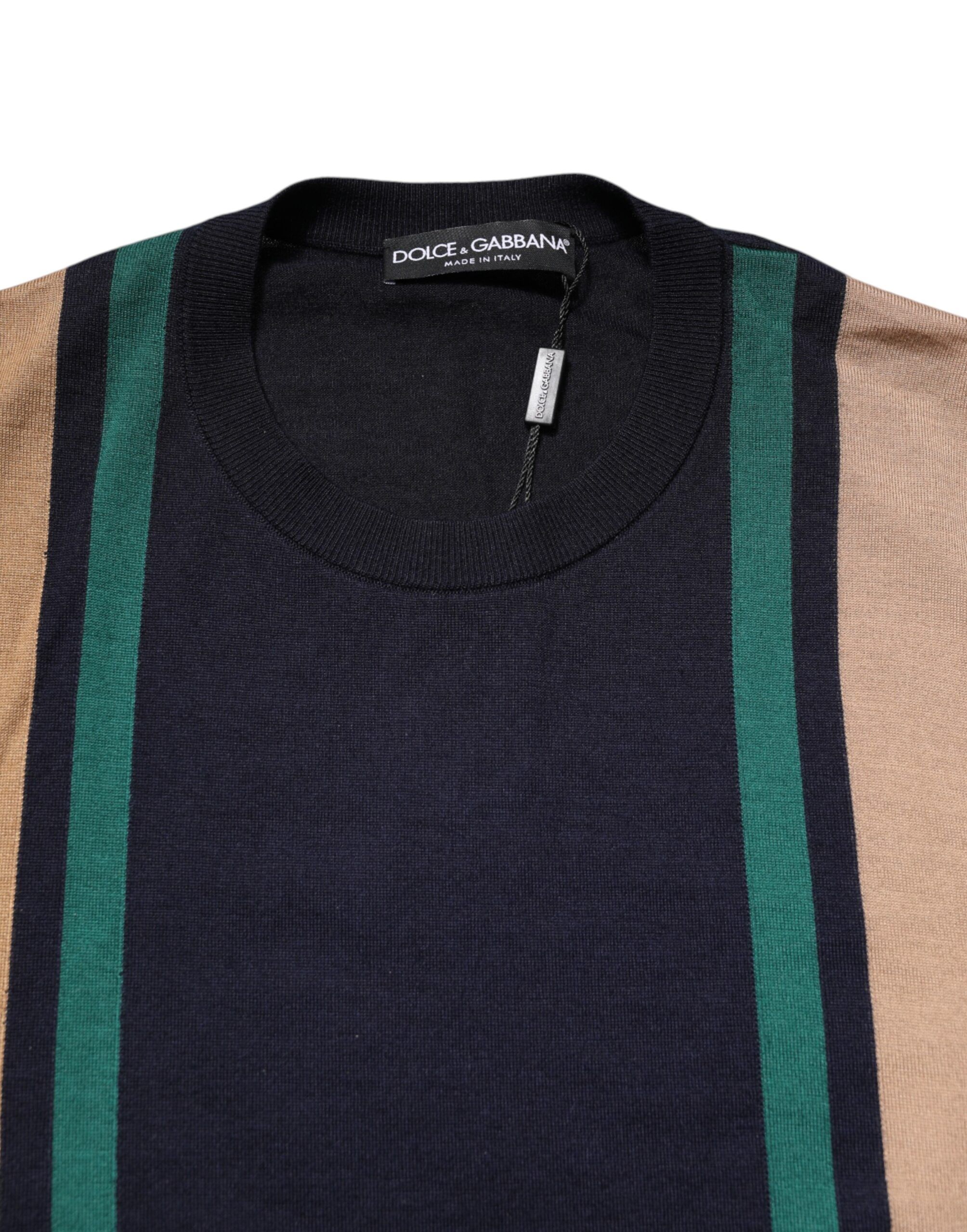 Stripes Crew Neck Pullover Men's Sweater (Pre-Owned) - Dolce & Gabbana - Modalova