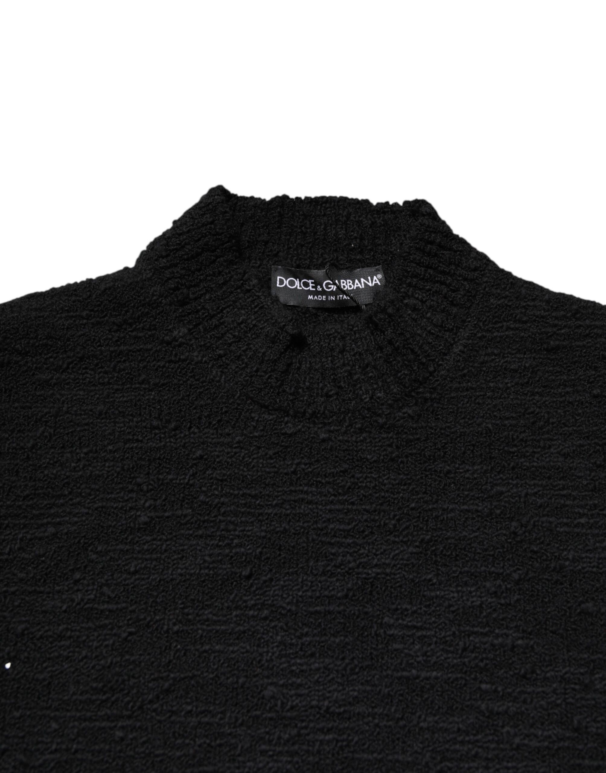 Wool Knit Crew Neck Pullover Men's Sweater - Dolce & Gabbana - Modalova