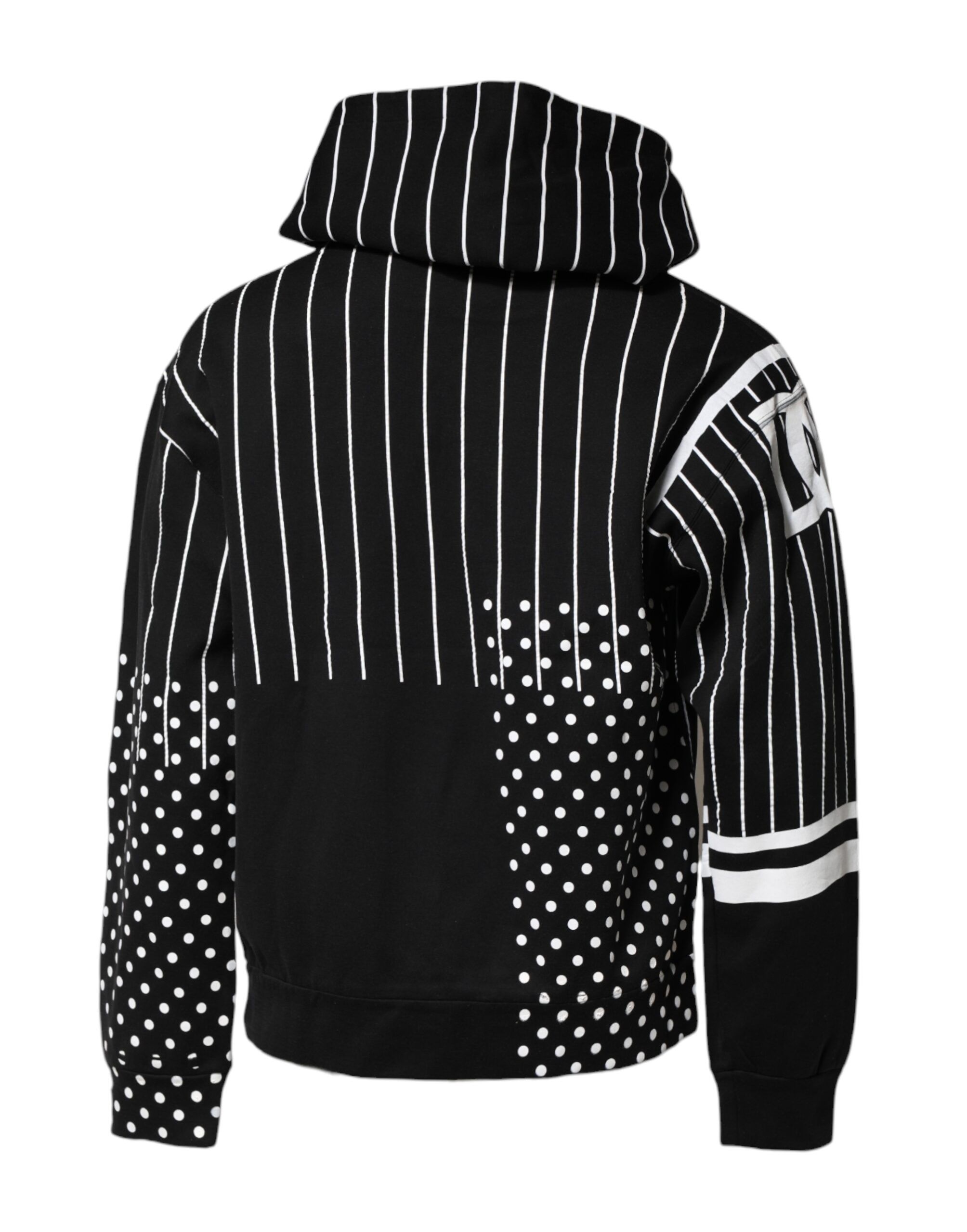 Black White Stripe Hooded Sweatshirt Men's Sweater - Dolce & Gabbana - Modalova