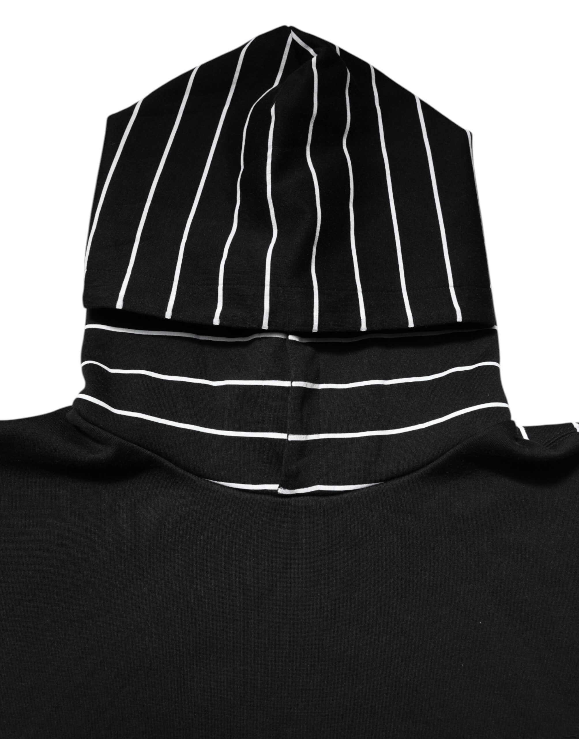 Black White Stripe Hooded Sweatshirt Men's Sweater - Dolce & Gabbana - Modalova